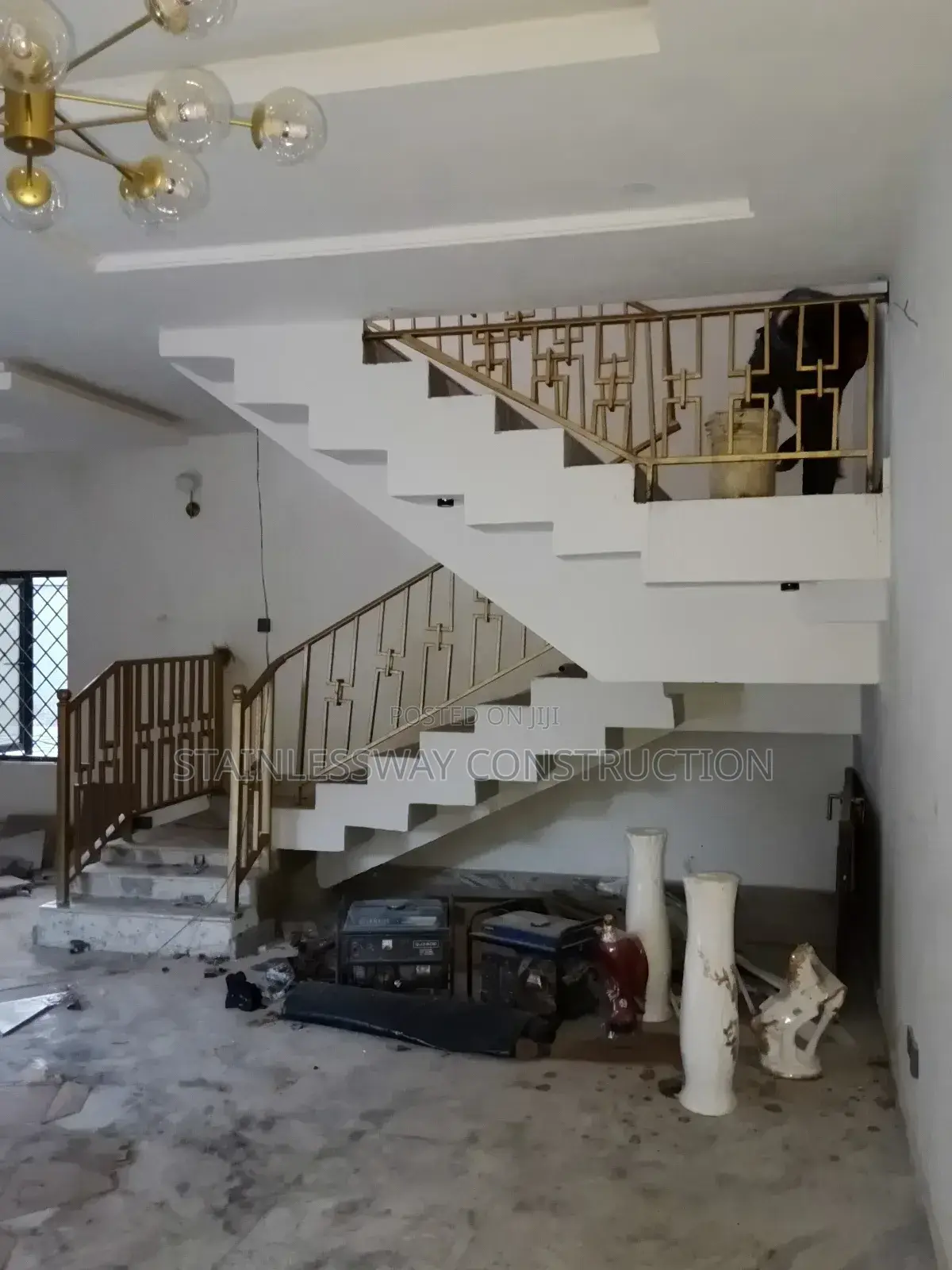 Staircase Handrails With, Wrought Iron Design