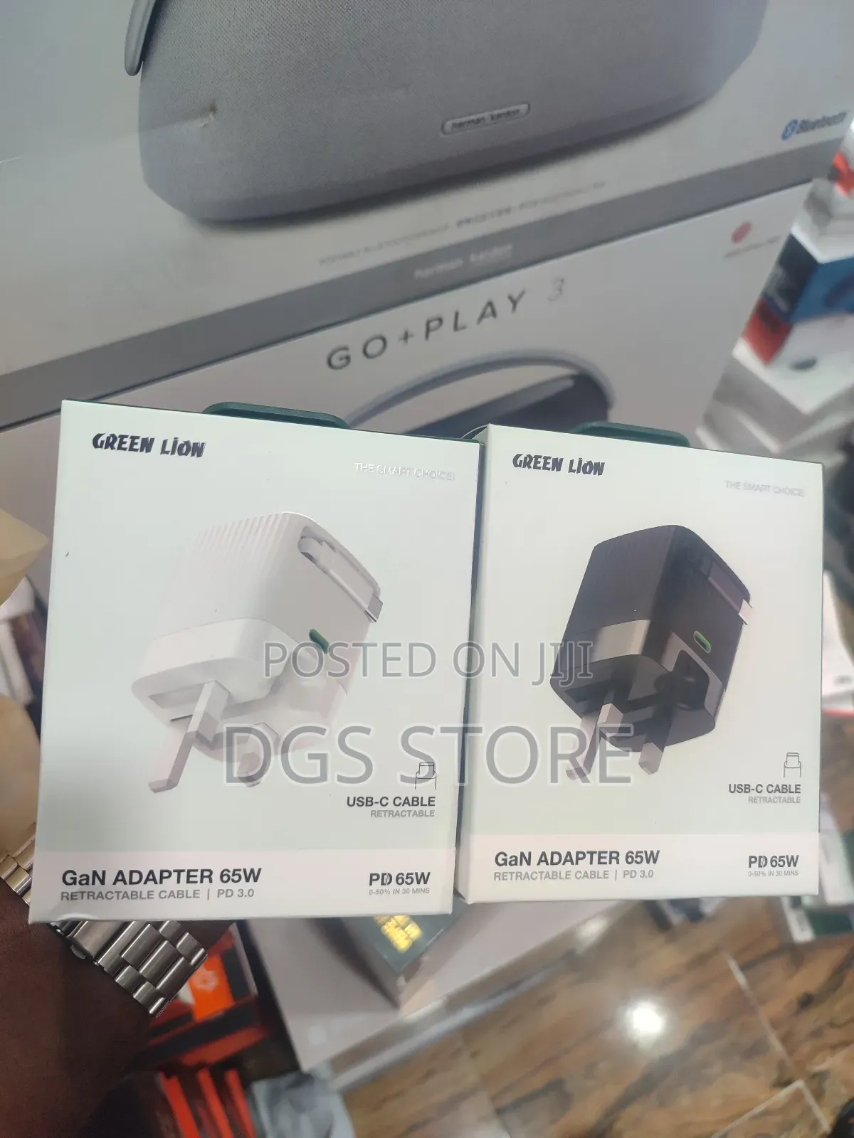 Green Lion GAN Adapter 65w PD 3.0 Retractable Cable