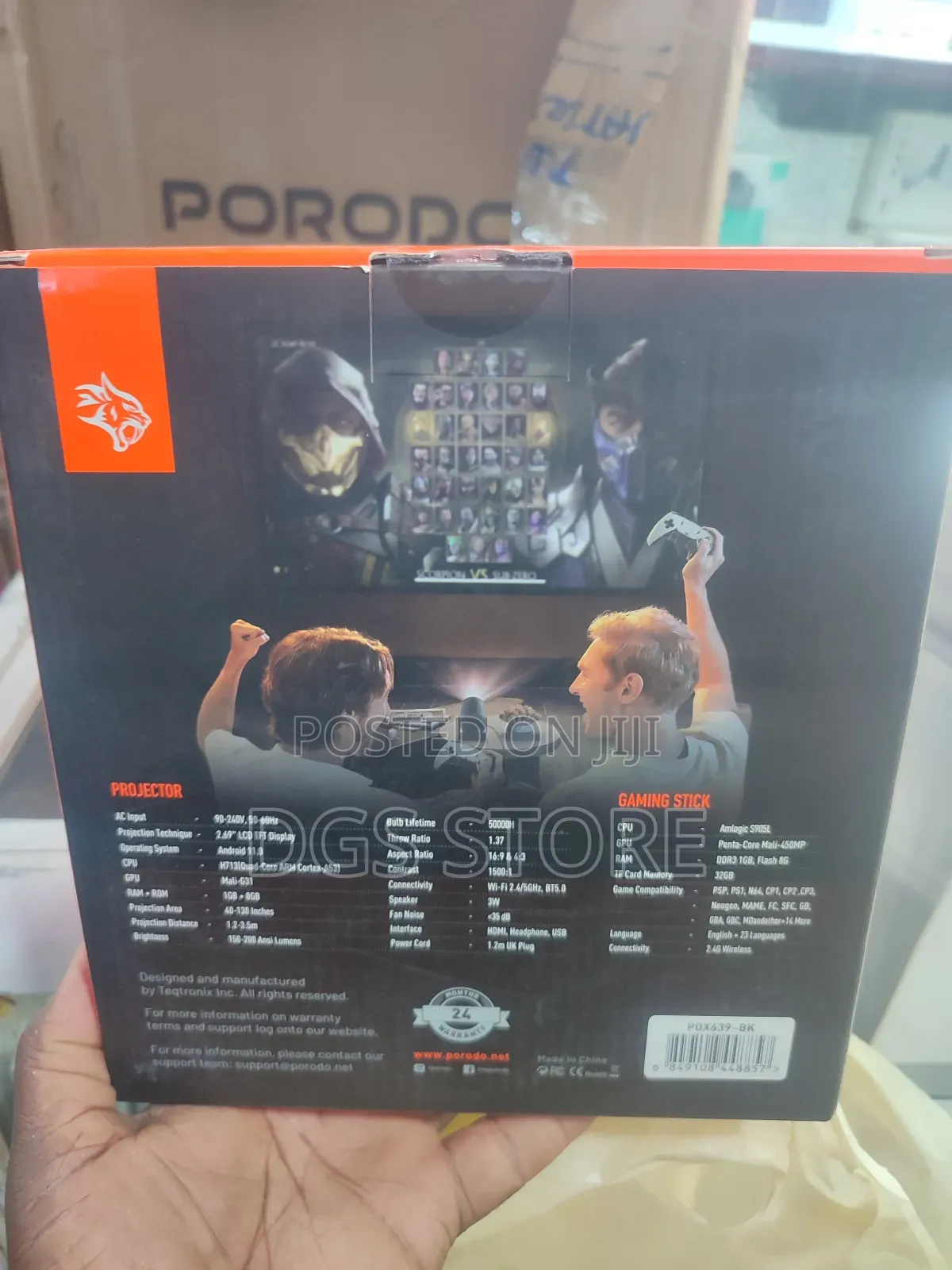 Porodo Gaming PDX639 Gaming Projector With Controllers