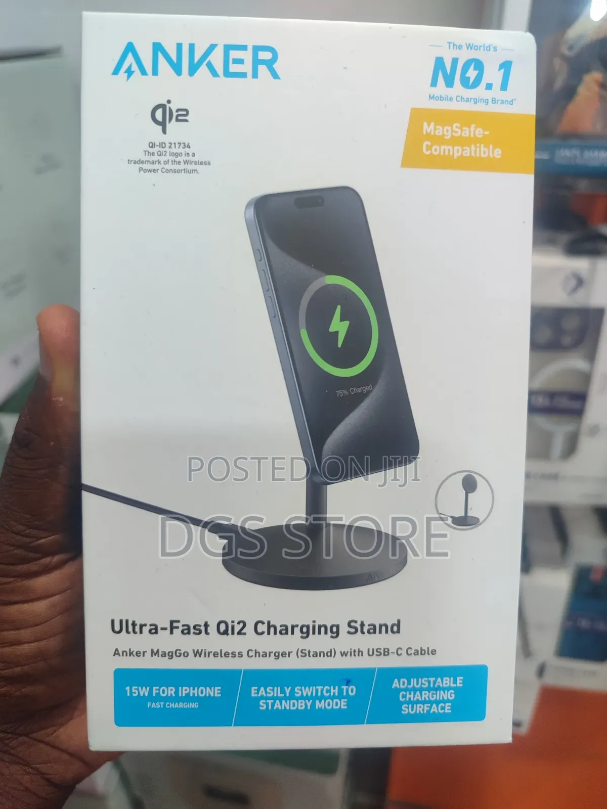 Anker Maggo Wireless Charger Stand With USB C Cable