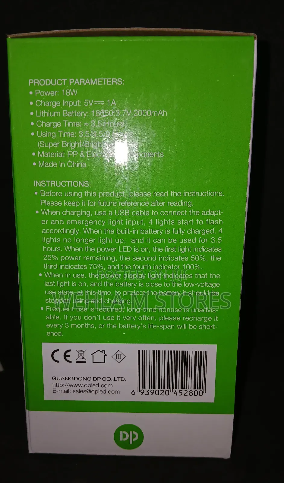 Dp Rechargeable Led Bulb With Power Display