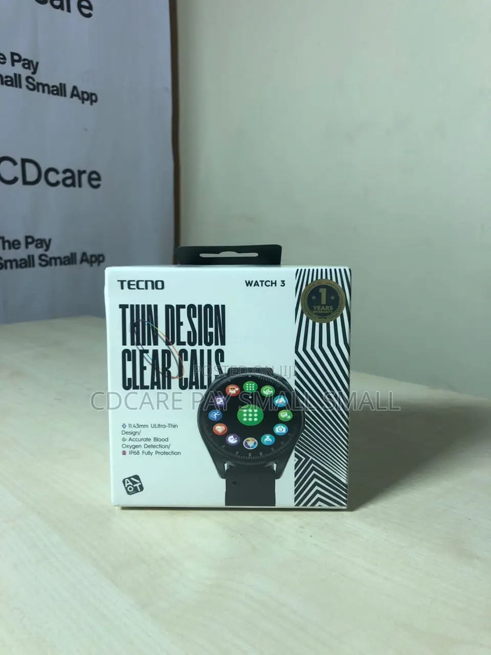 Pay Small Small Tecno Watch 3 on Cdcare.App