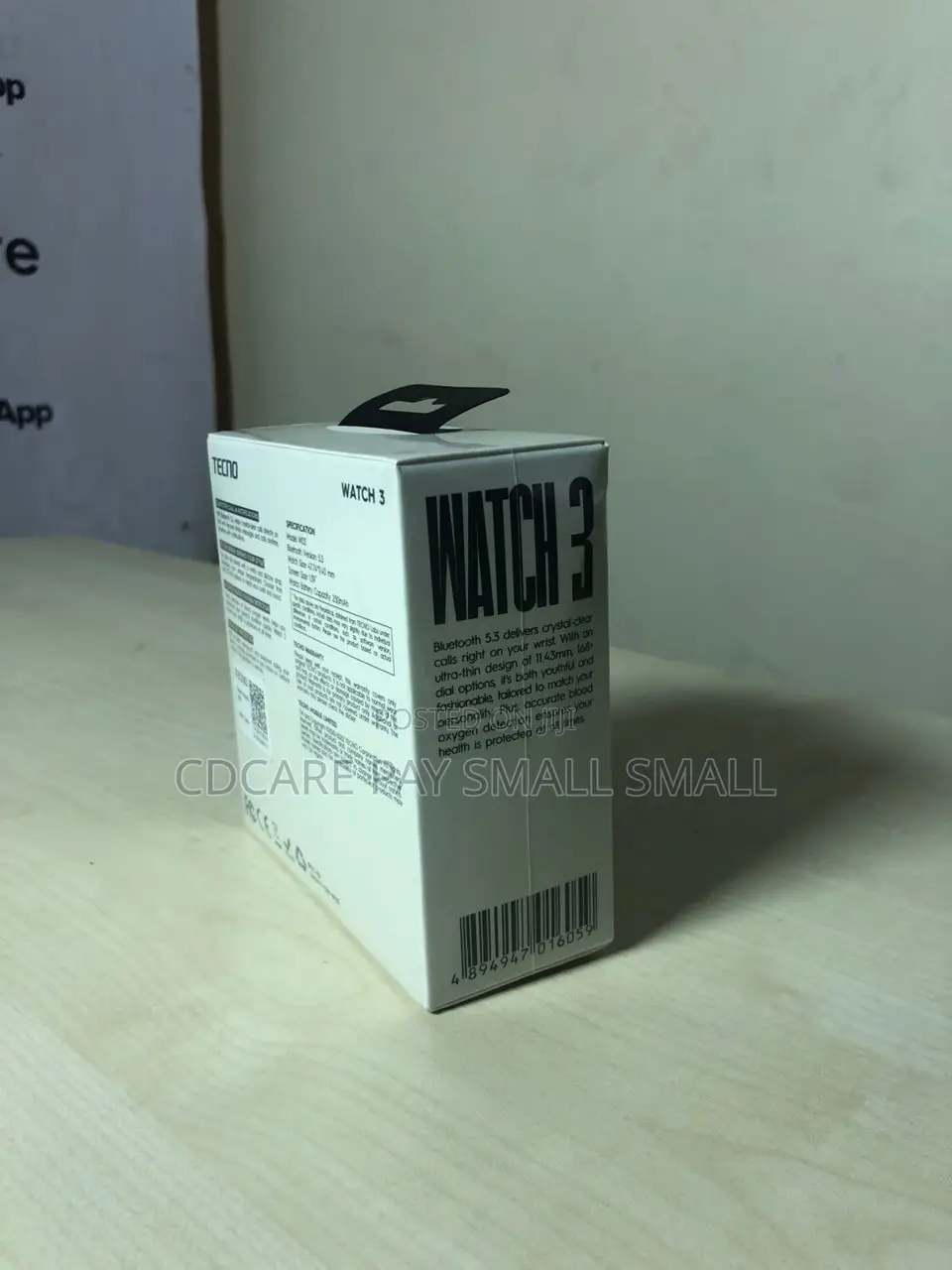 Pay Small Small Tecno Watch 3 on Cdcare.App