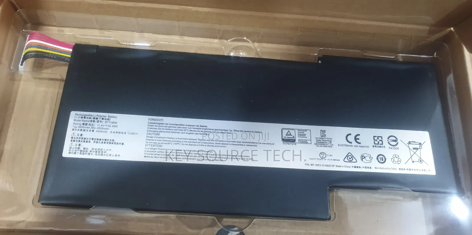 Battery for Msi-17b4 Ms-16k3 Gs63vr 7rg Stealth Pro 7rg-005