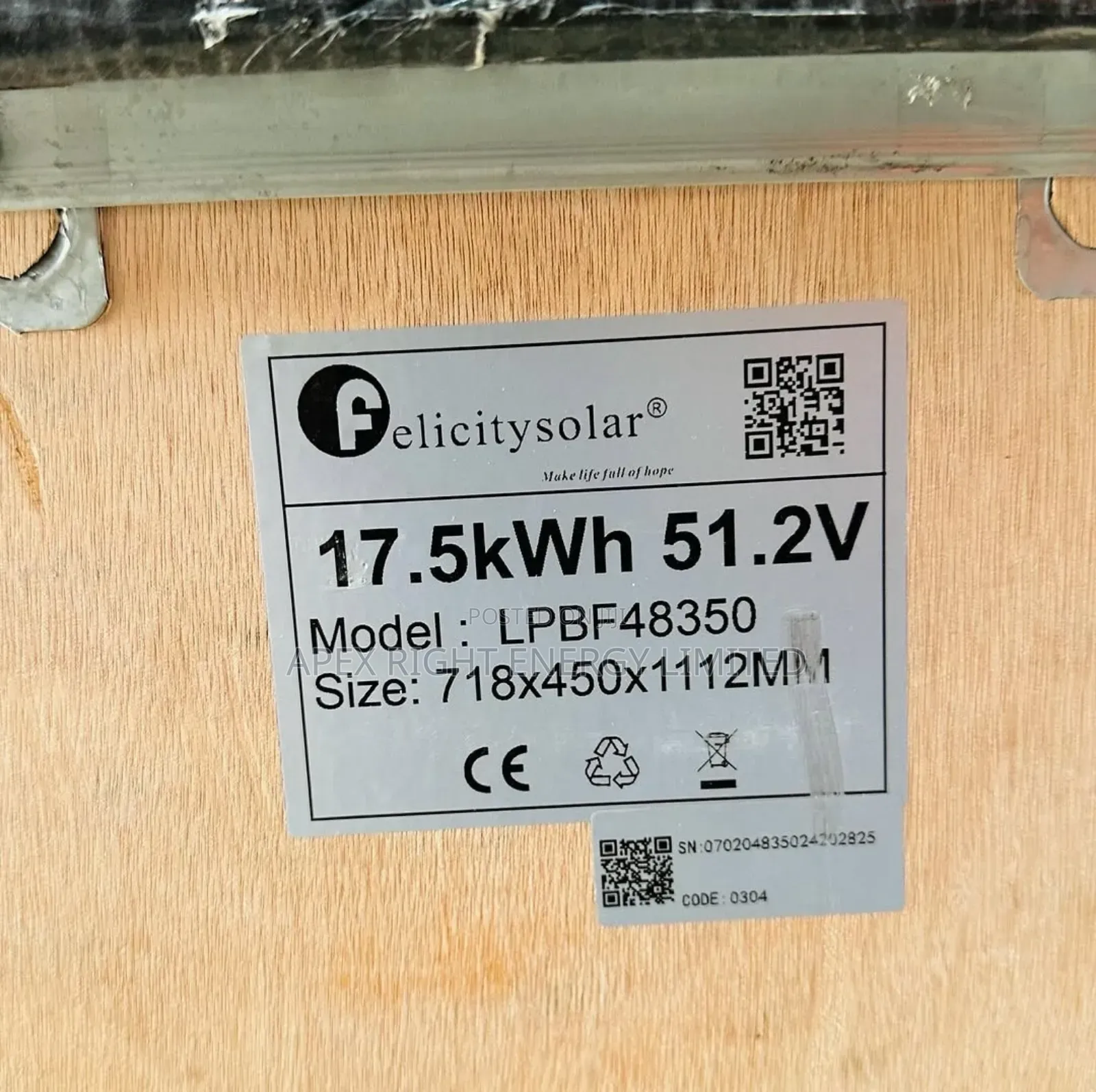 17.5kwh Felicity Lithium Ion_phosphate Battery 350ah