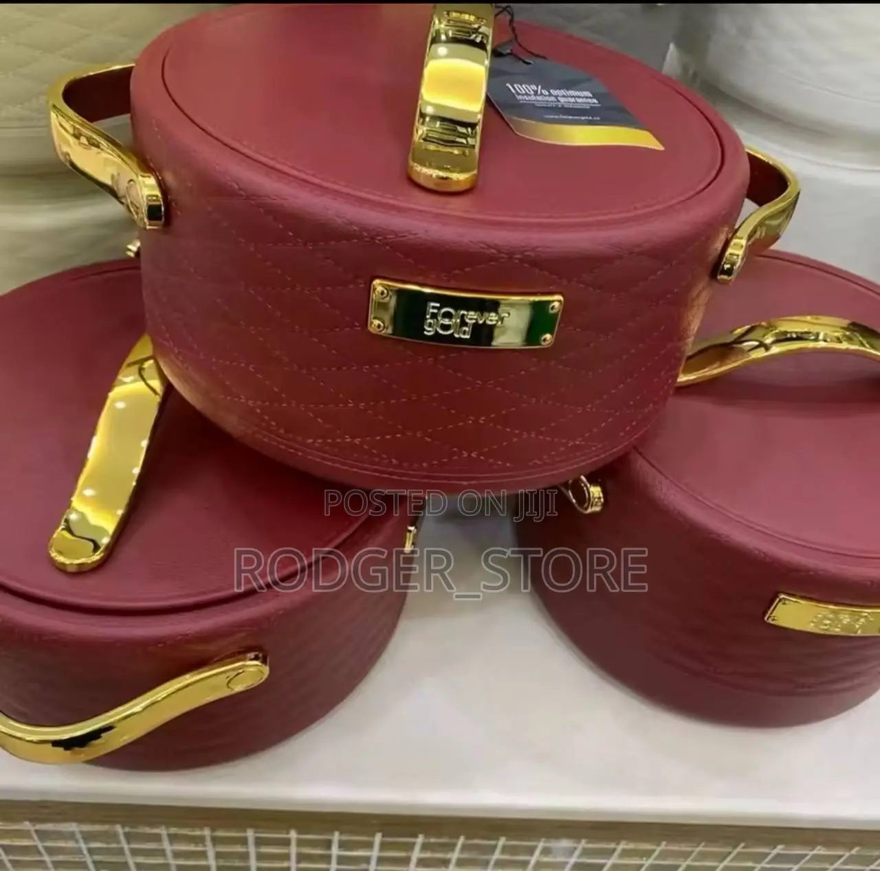 Quality Forever Gold 3pcs Set Food Warmer