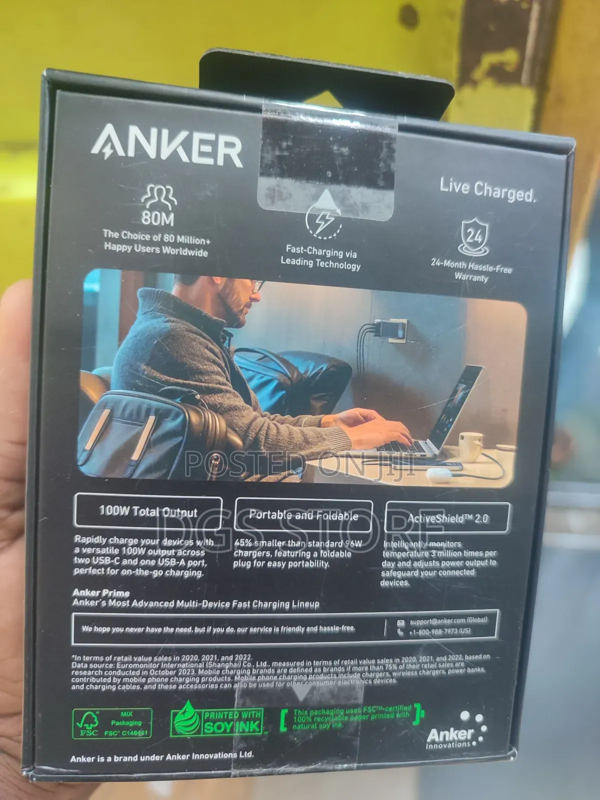 Anker Prime Charger 100w,3 Ports, GAN