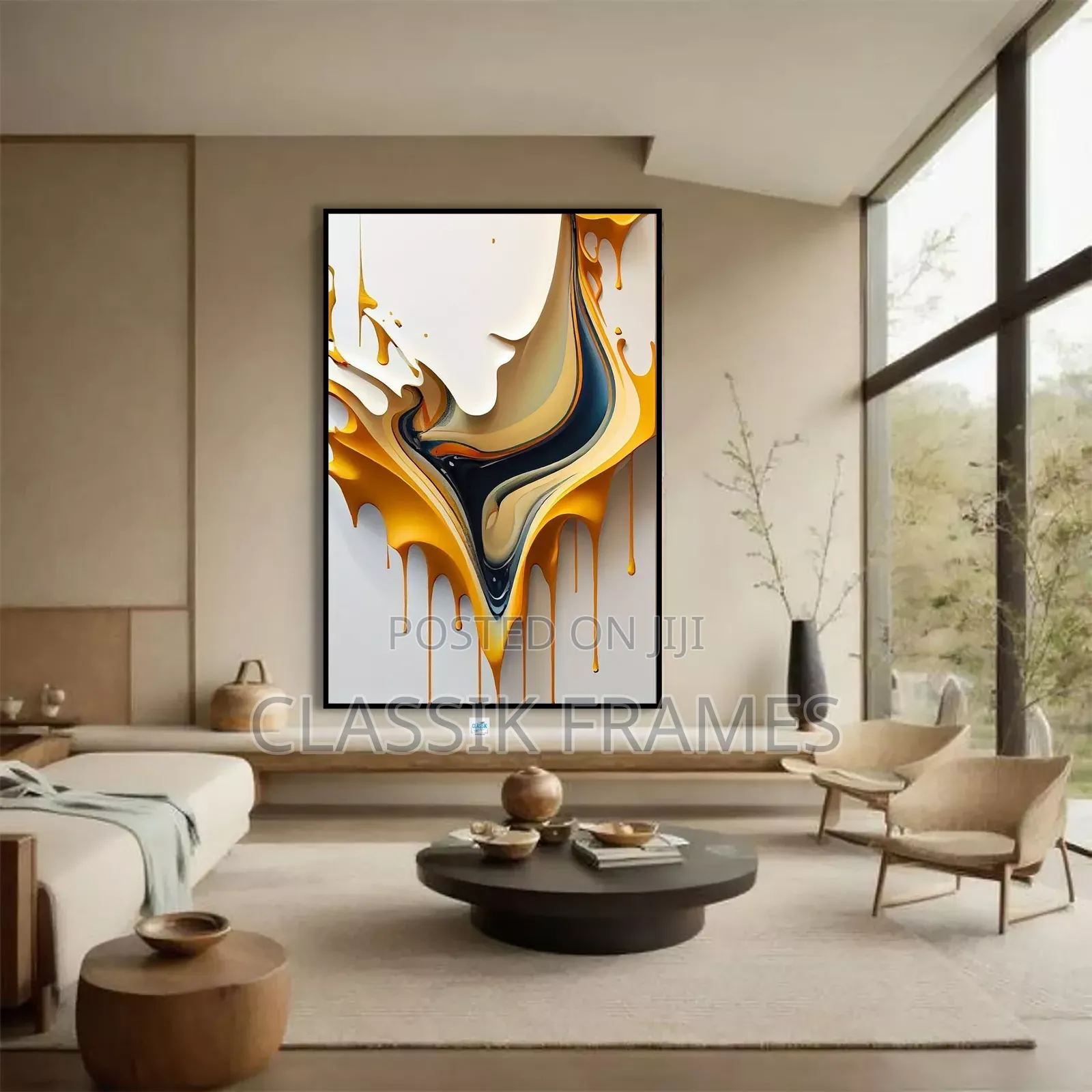 HD Framed Canvas Acrylic Gidi Painting Wallart