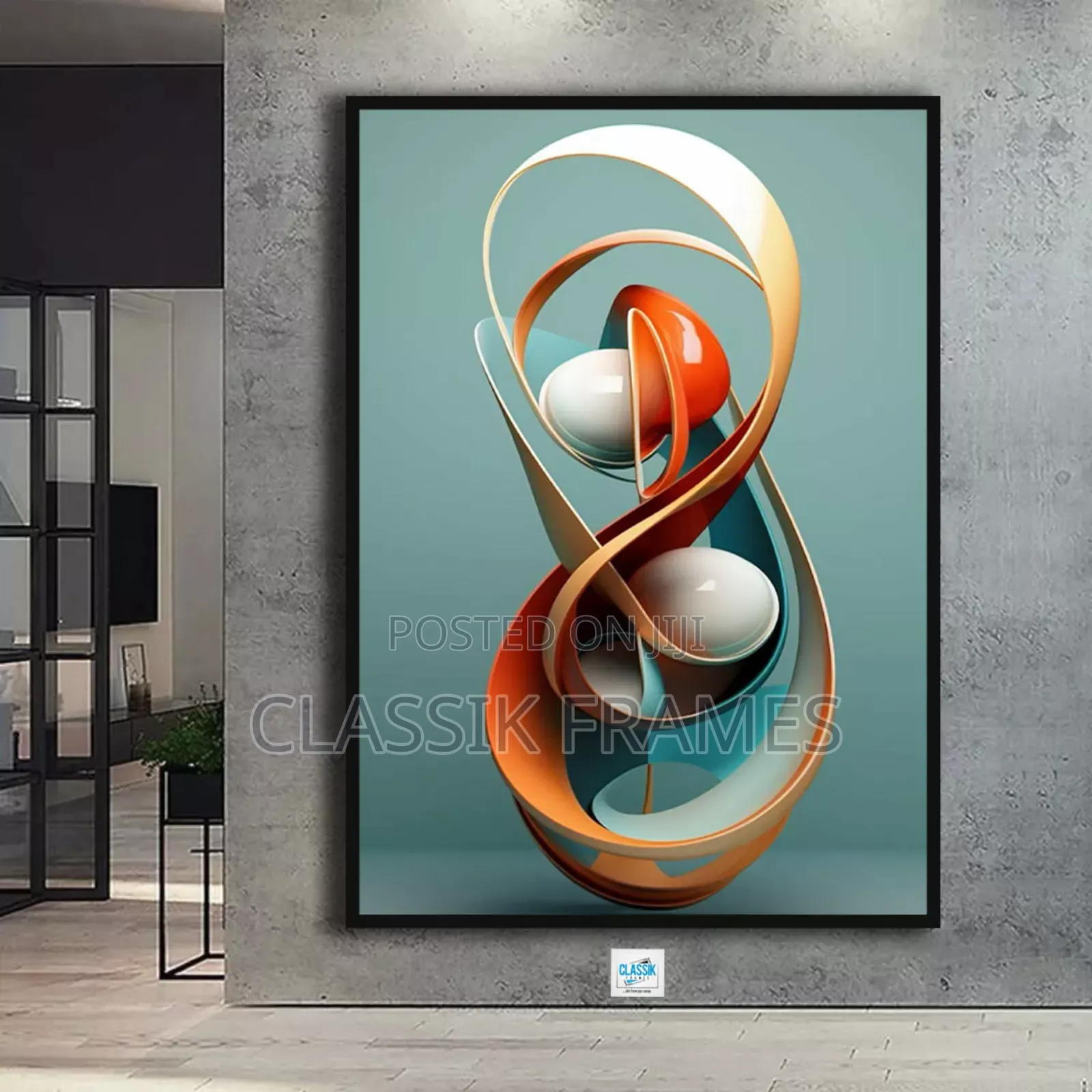 HD Framed Canvas Acrylic Gidi Painting Wallart