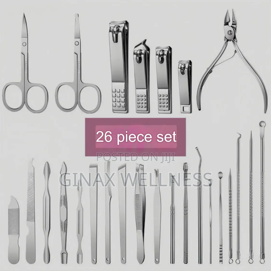 26-piece Manicure And Pedicure Set With Travel Case