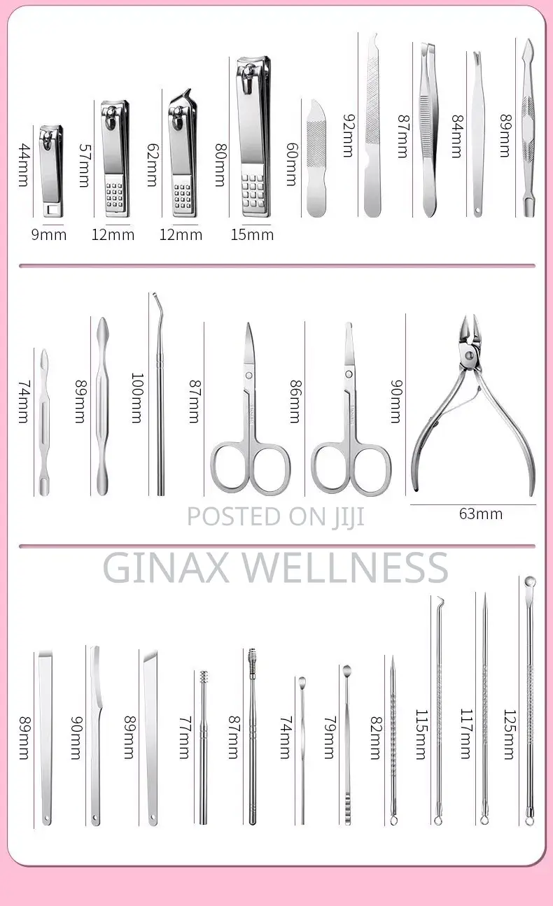 26-piece Manicure And Pedicure Set With Travel Case