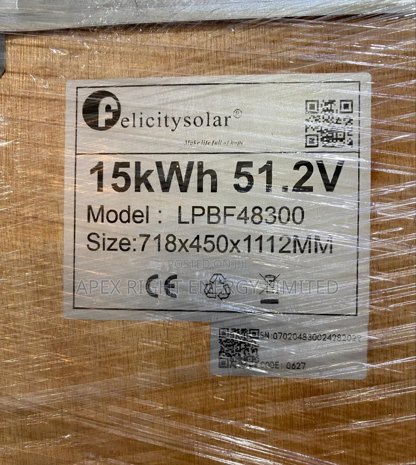 15kilowatts-hour Felicitysolar 51.2volts/ 5-years Warranty