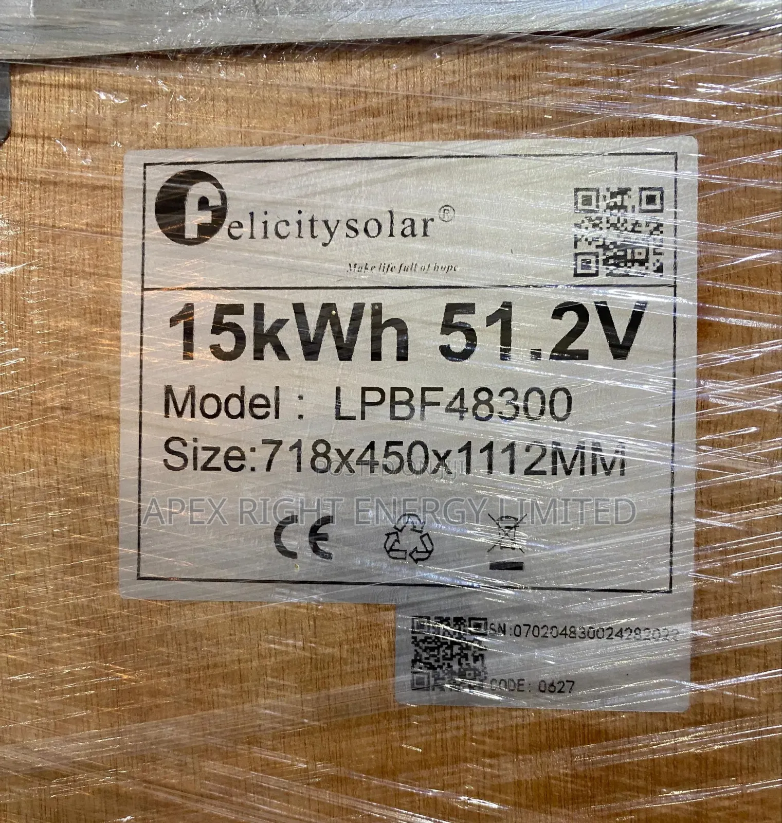 15kilowatts-hour Felicitysolar Lithium Battery 51.2volts