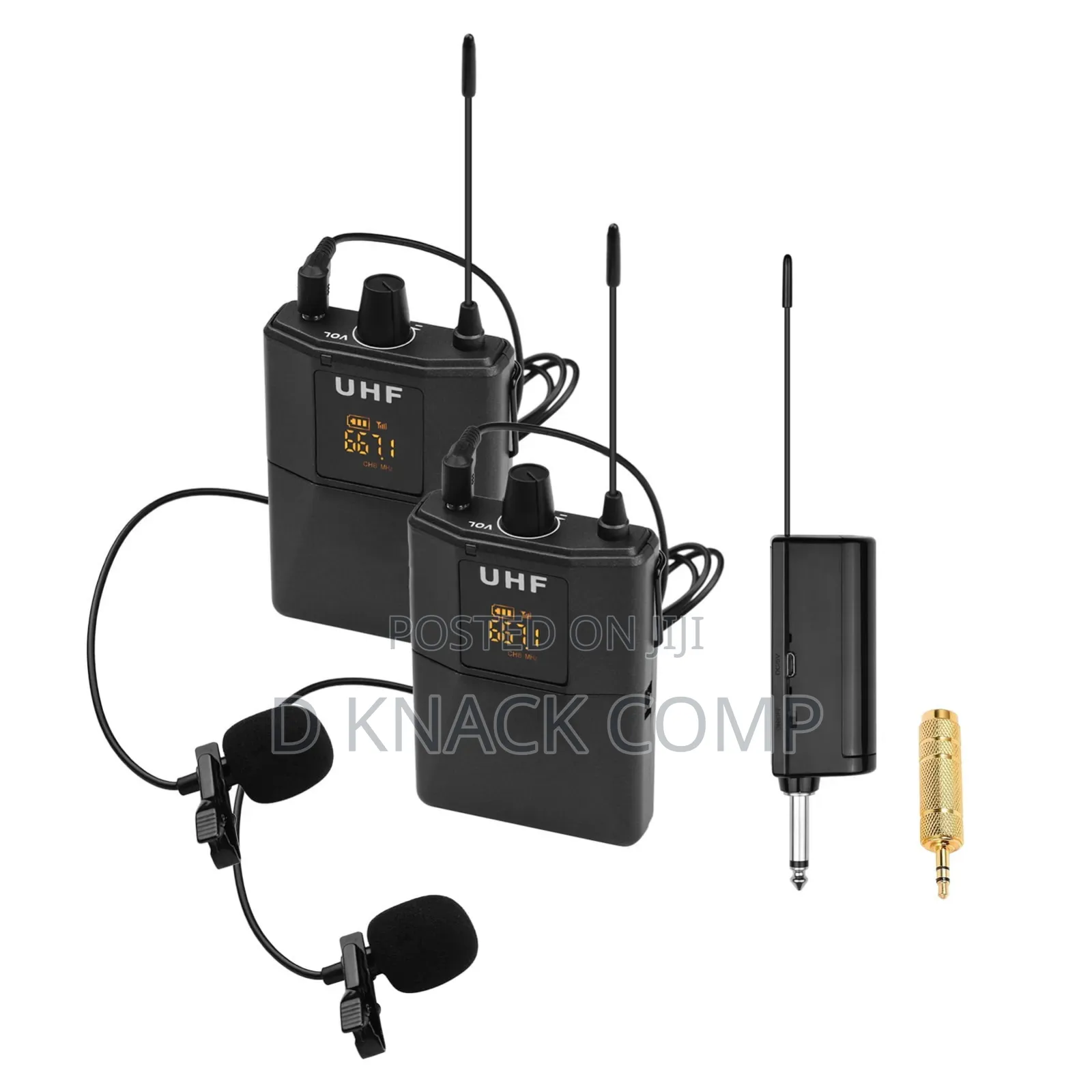 UHF Wireless Microphone With Bodypack Transmitter Receiver