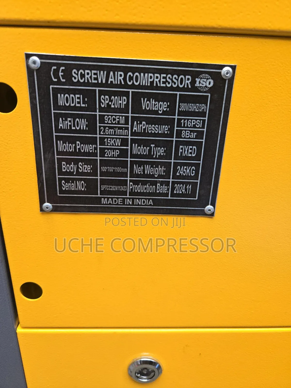 Screw Air Compressor 20hp 15kw