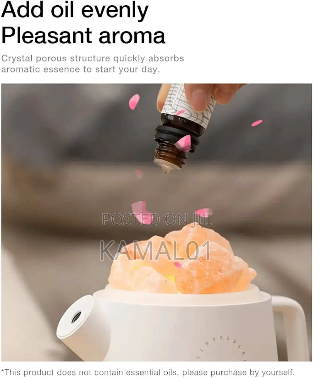 Magic Teapot Humidifier, Crystal Salt Lamp Humidifier, 360ml