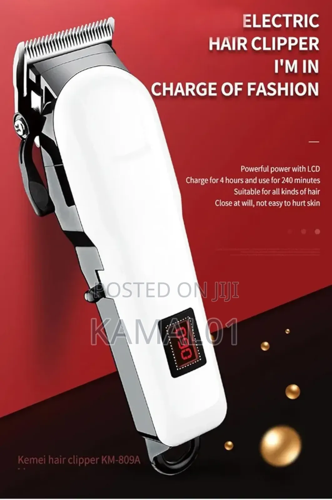 Rechargeable Professional Hair Clipper With Accessories