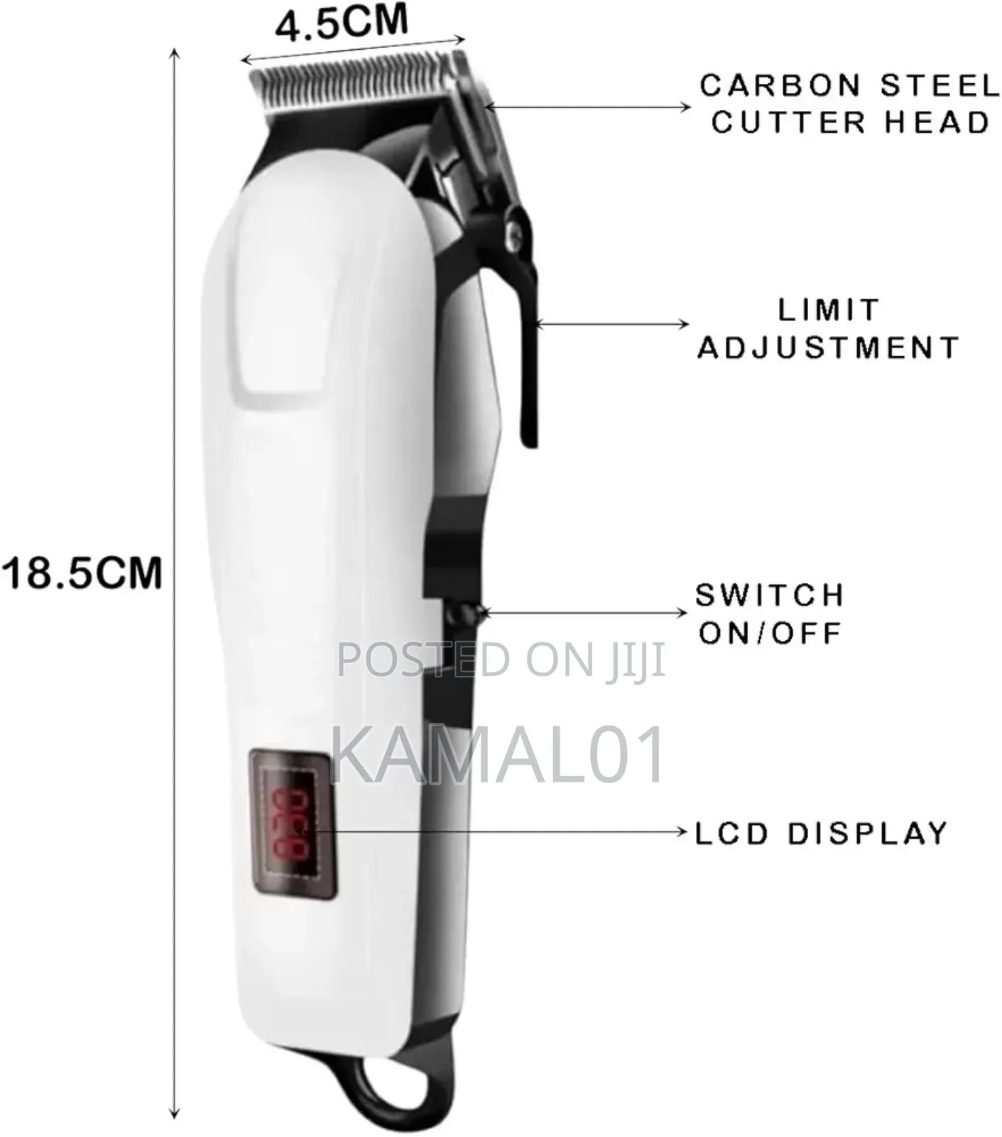 Rechargeable Professional Hair Clipper With Accessories