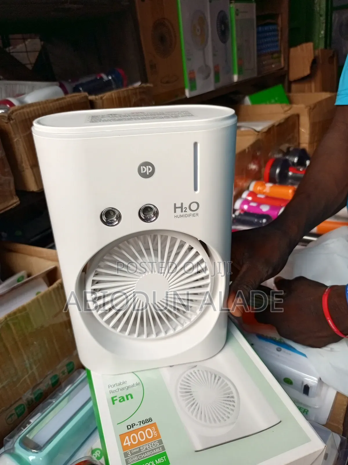 4000mah Rechargeable Water Mist Fan