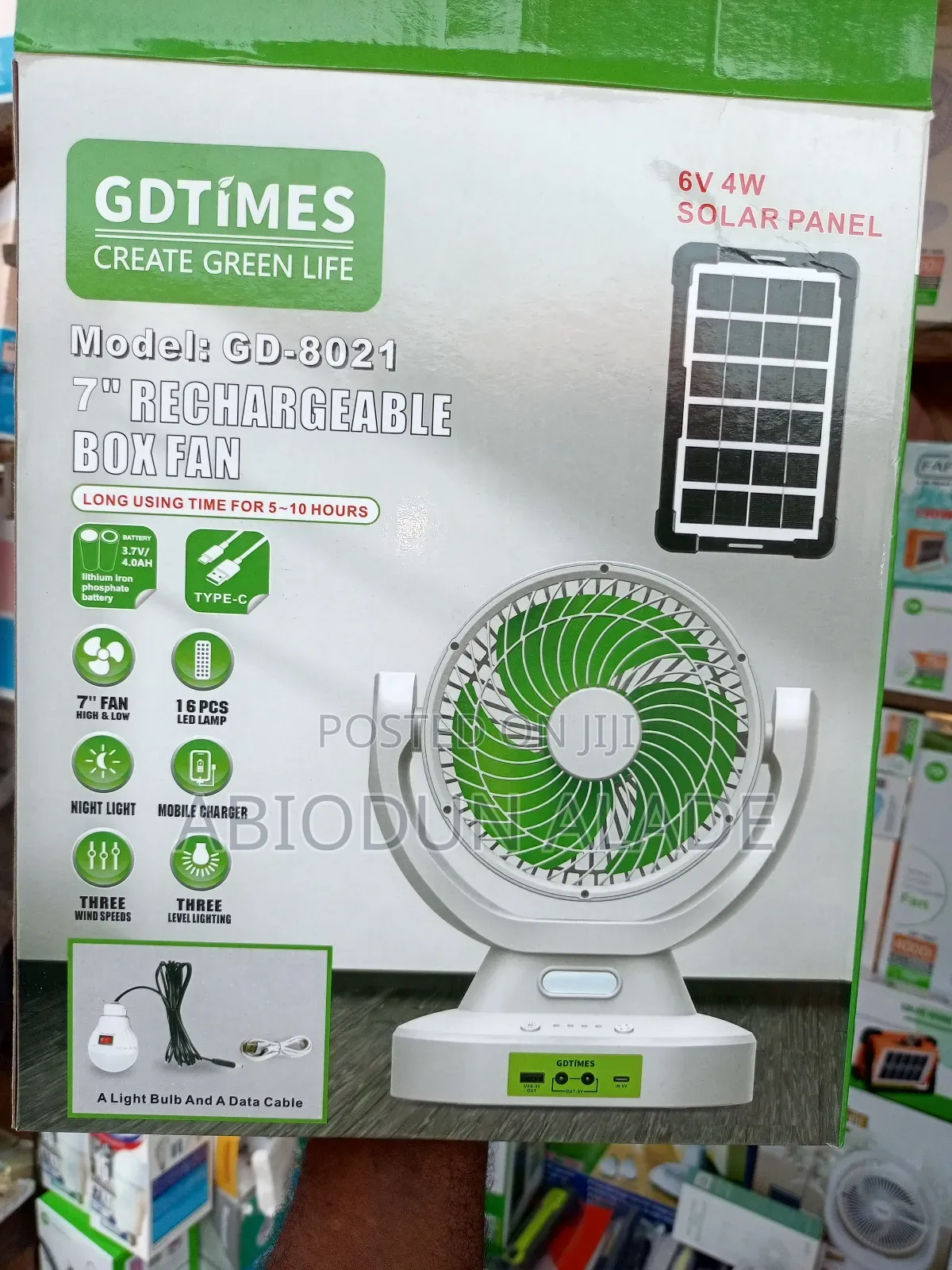 Best Quality Rechargeable Solar Table Fan