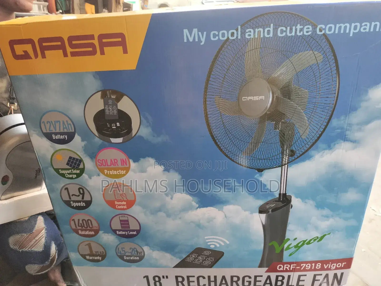 18 Inches Rechargeable Fan