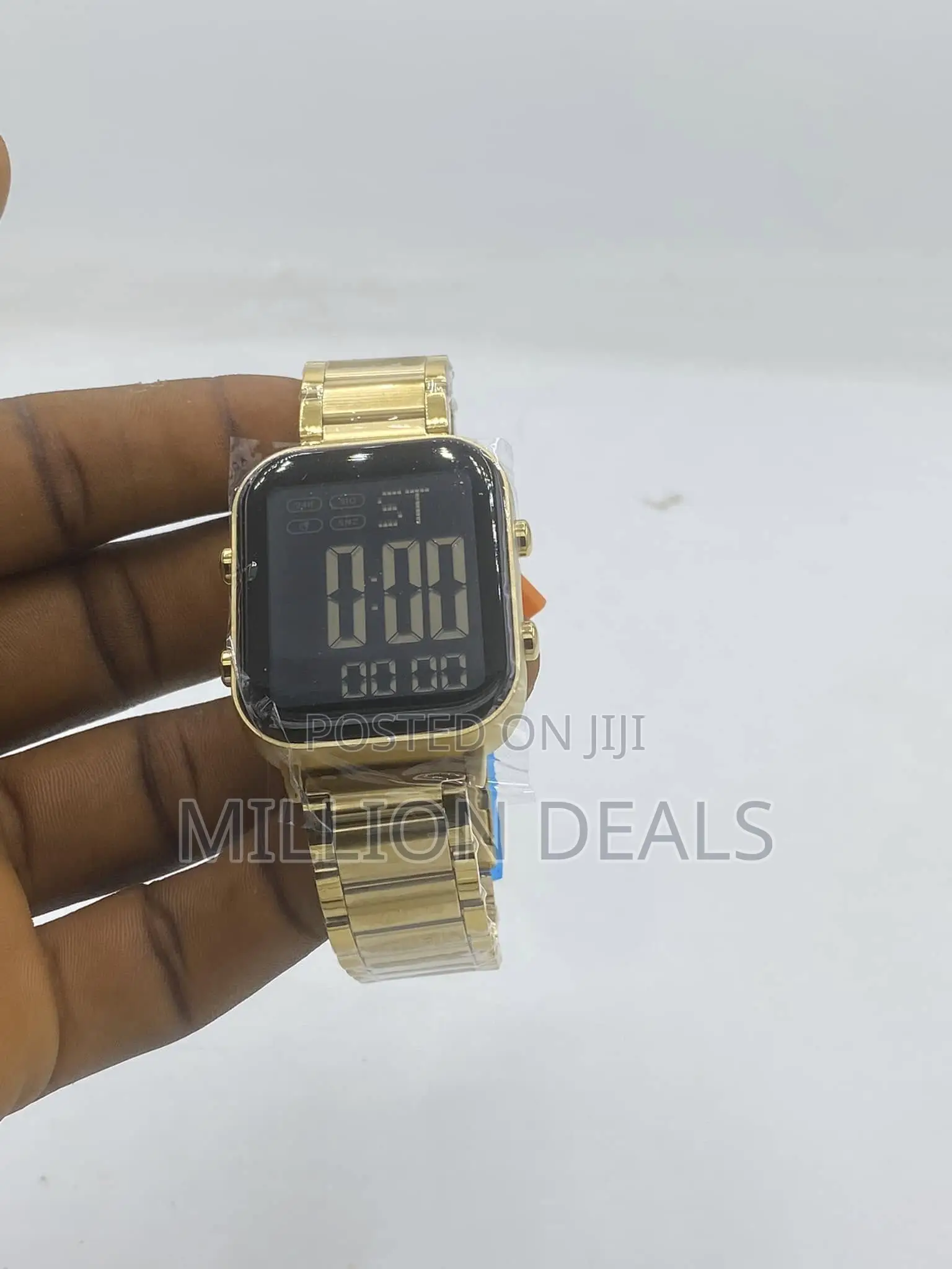 Bracelet Strap Led Light Gold Men's Sport Wrist Watch