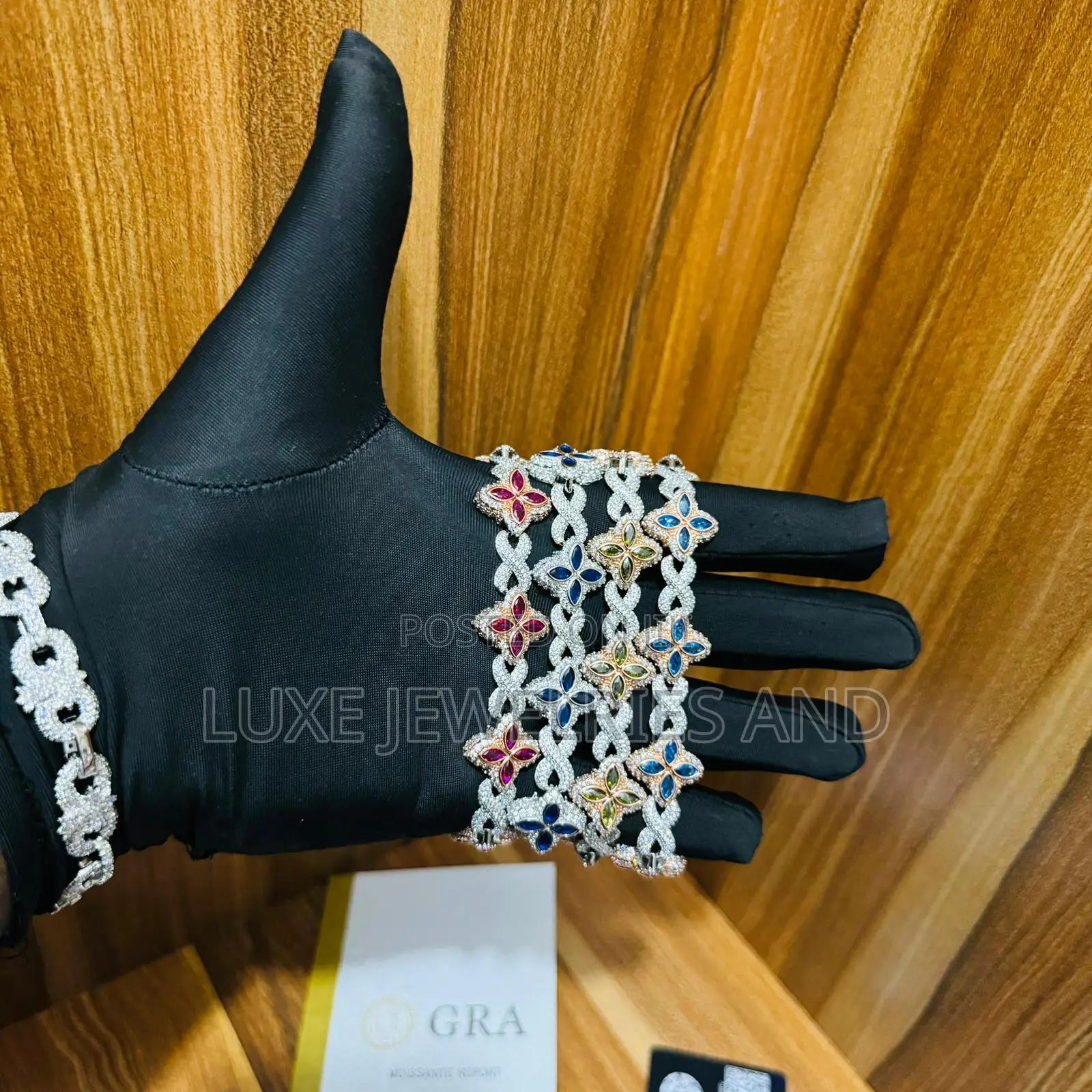 Cz Ice Diamond Hand Bracelet for Men
