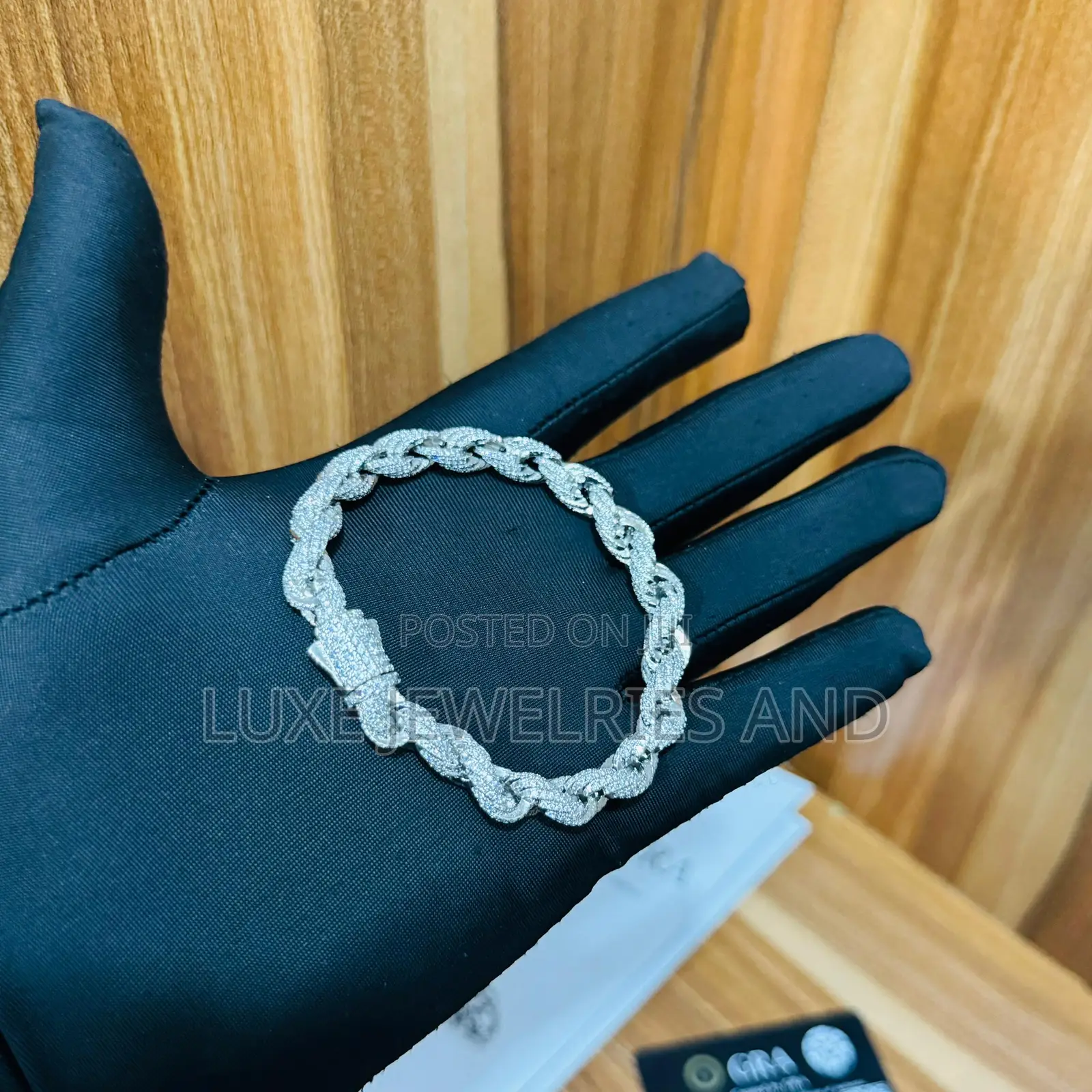 Cz Ice Diamond Hand Bracelet for Men