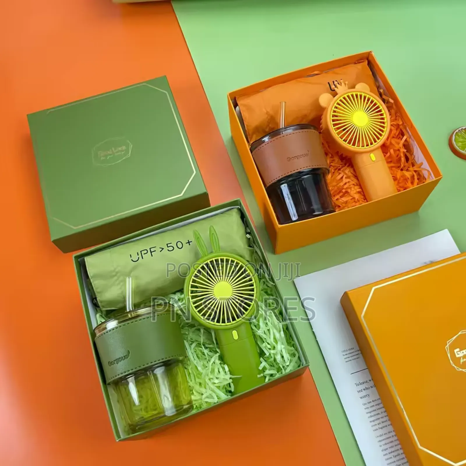 3 in 1 Gift Pack Set (Designer Cup, Fan and Towel)
