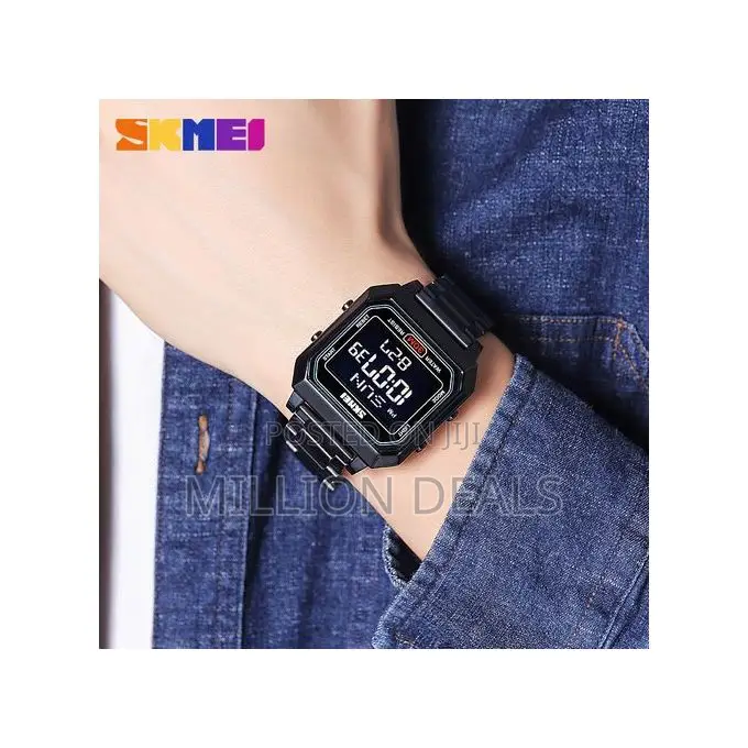 Square Classic Black Men's Wrist Watch