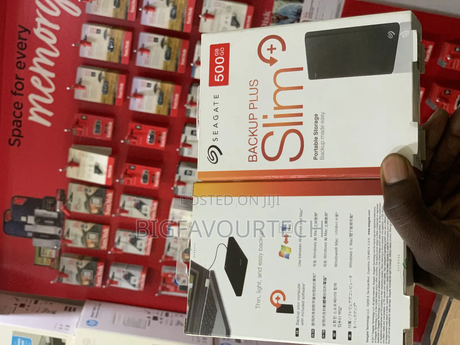 Seagate 500GB Backup Plus Slim Portable Hard Drive