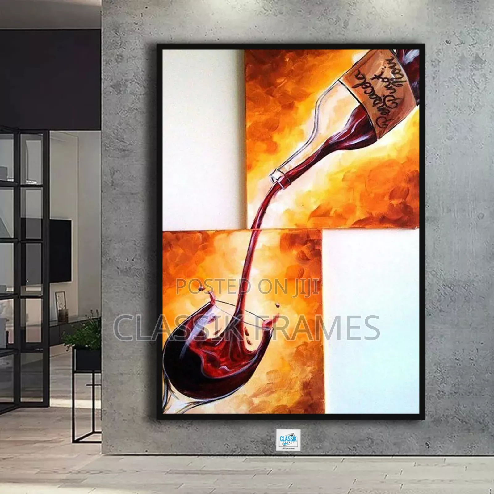 HD Framed Acrylic Gidi Painting Wallart