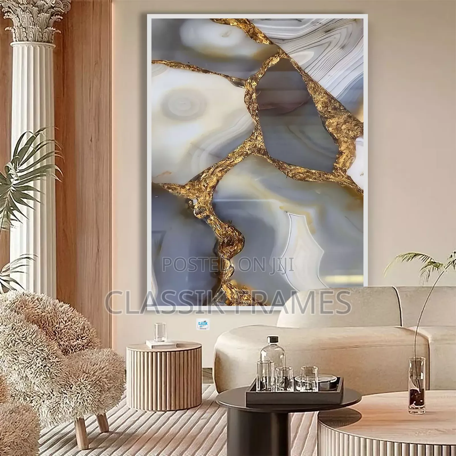 HD Framed Acrylic Gidi Painting Wallart