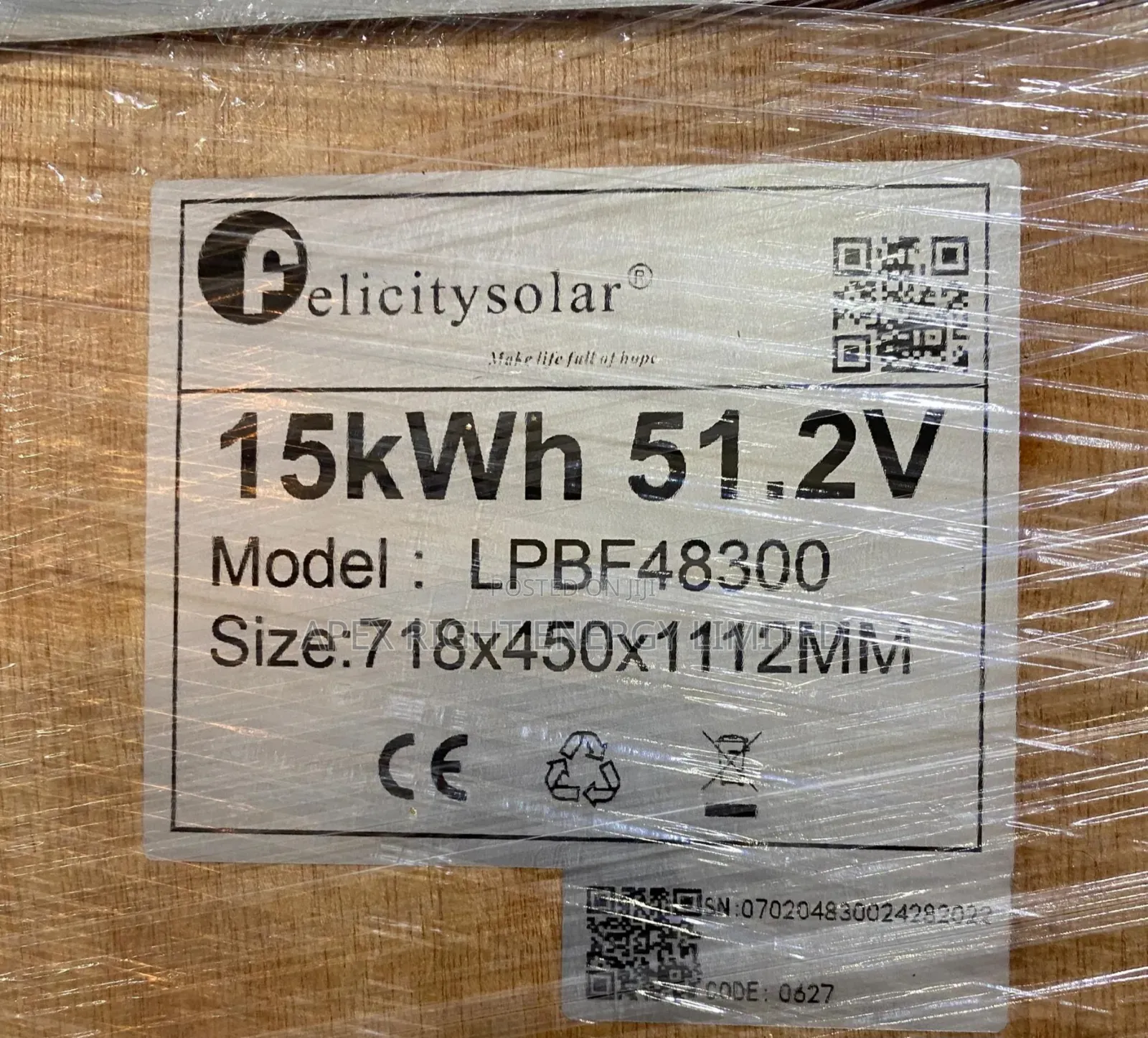 15kwh 51.2volts Felicitysolar Lithium Battery 300ah