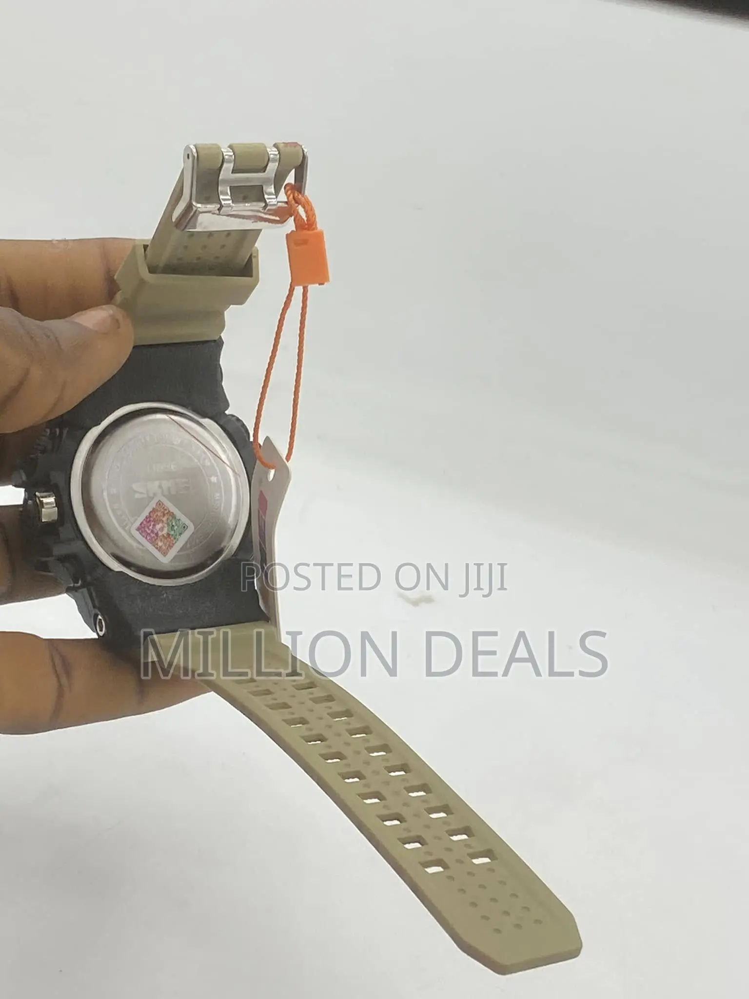 Rubber Strap Dual Timer Men's Wrist Watch
