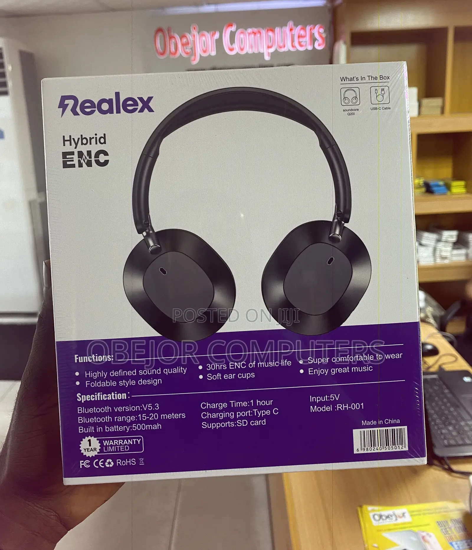 Realex Rh-001 Flex Wireless Enc Headphone