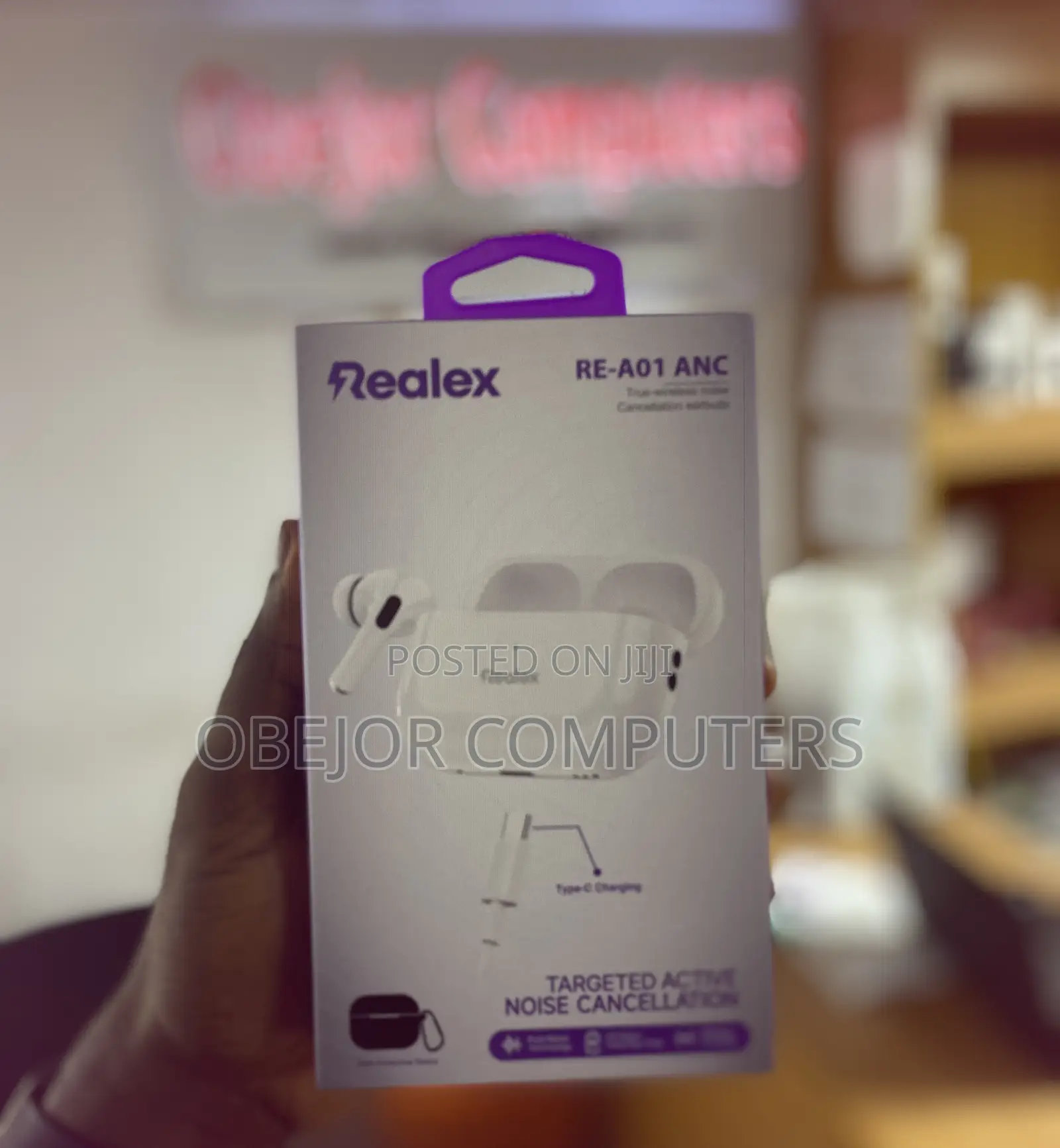 Realex Re-A01 Earbuds With Active Noise Cancellation