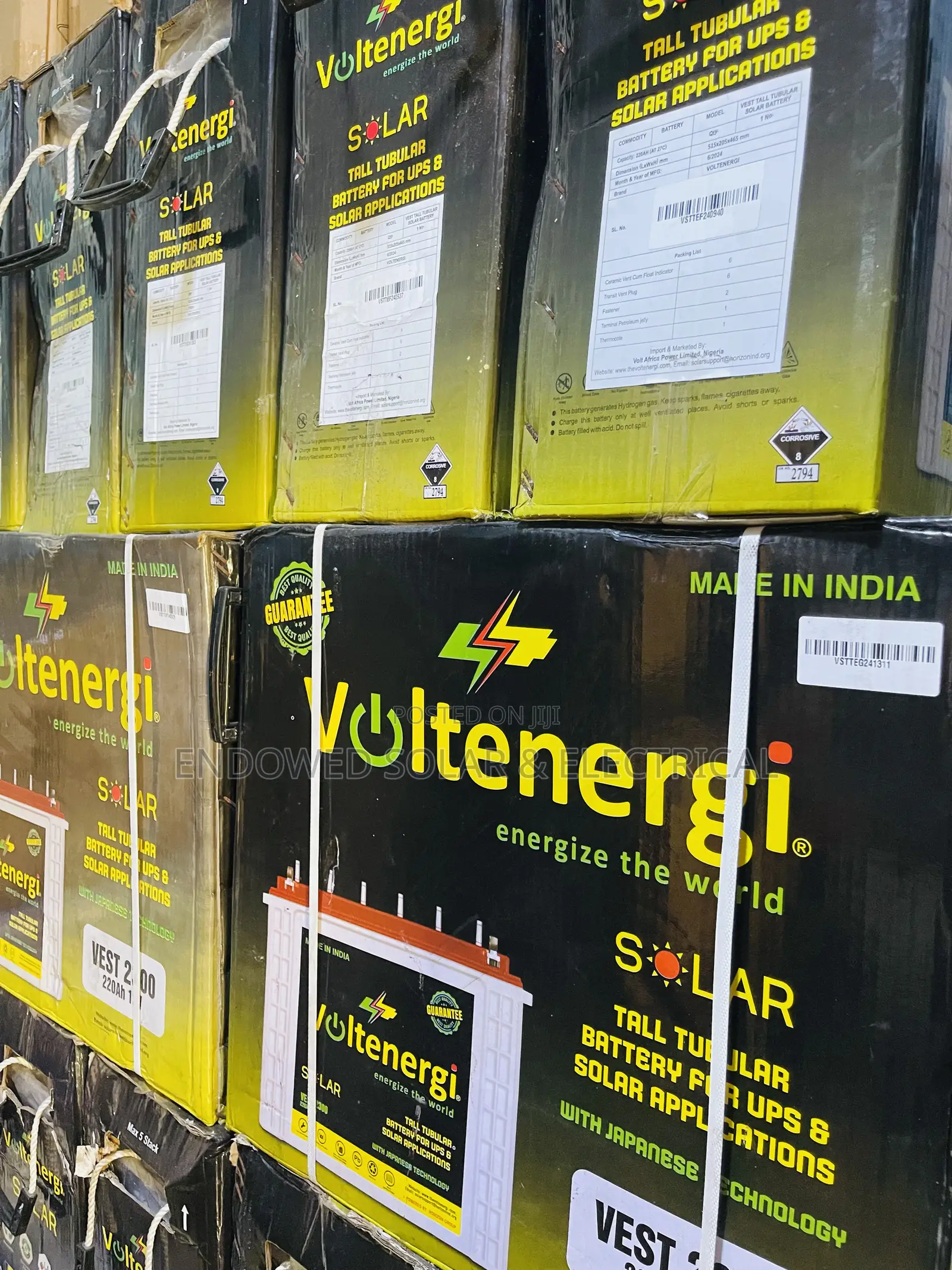 220ah 12v VOLTENERGY Tubular Batteries Are Available