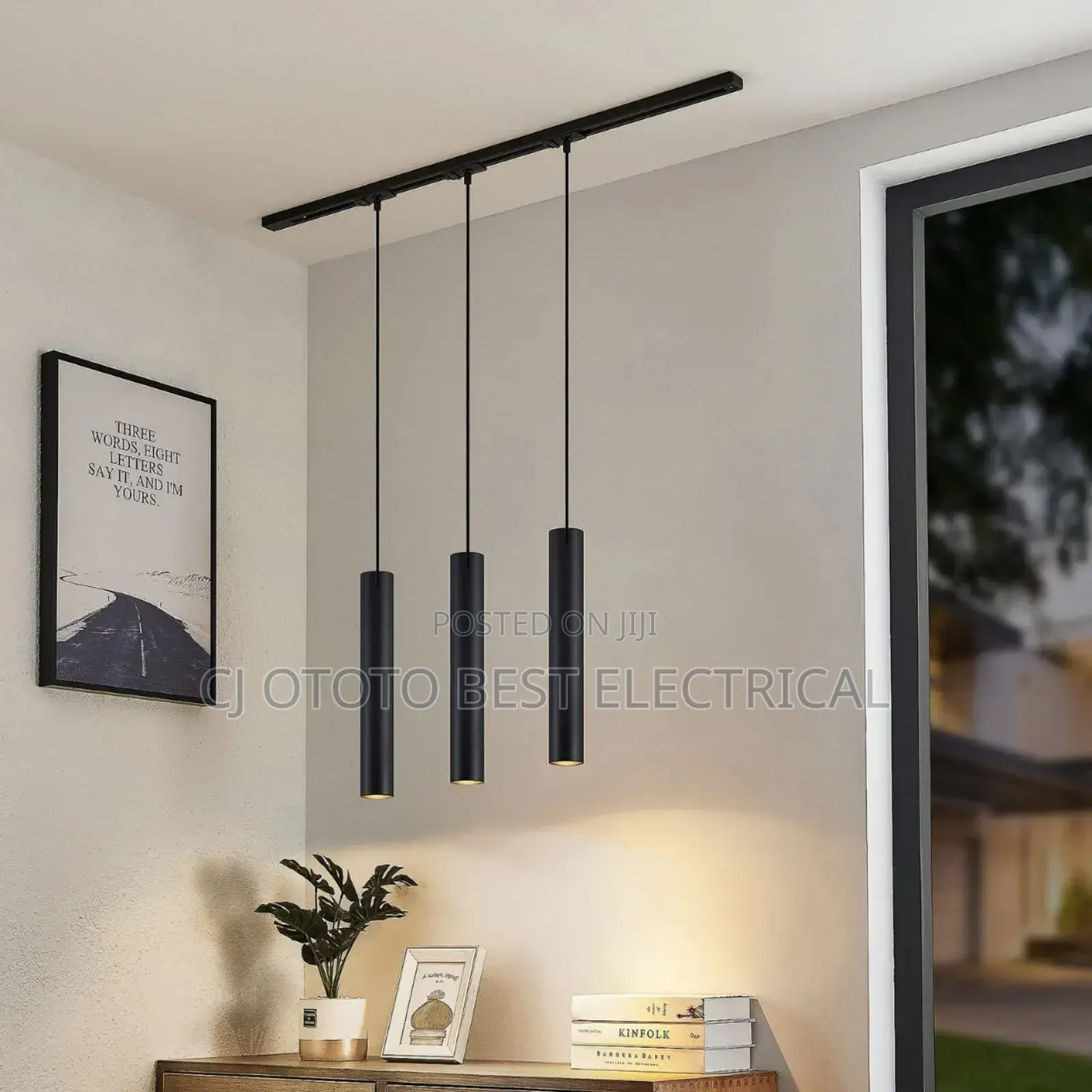 Single Led Drop Light With Track Line for Your Dining Room
