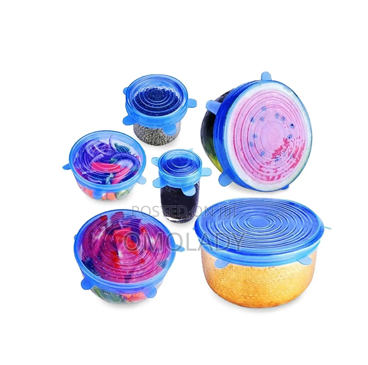 Reusable Silicone Lids Food and Bowl Covers - 6 PCS