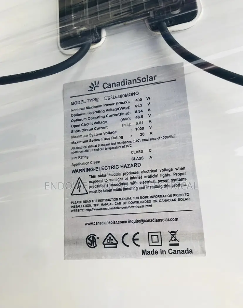 400w Canadian Used Mono Panels
