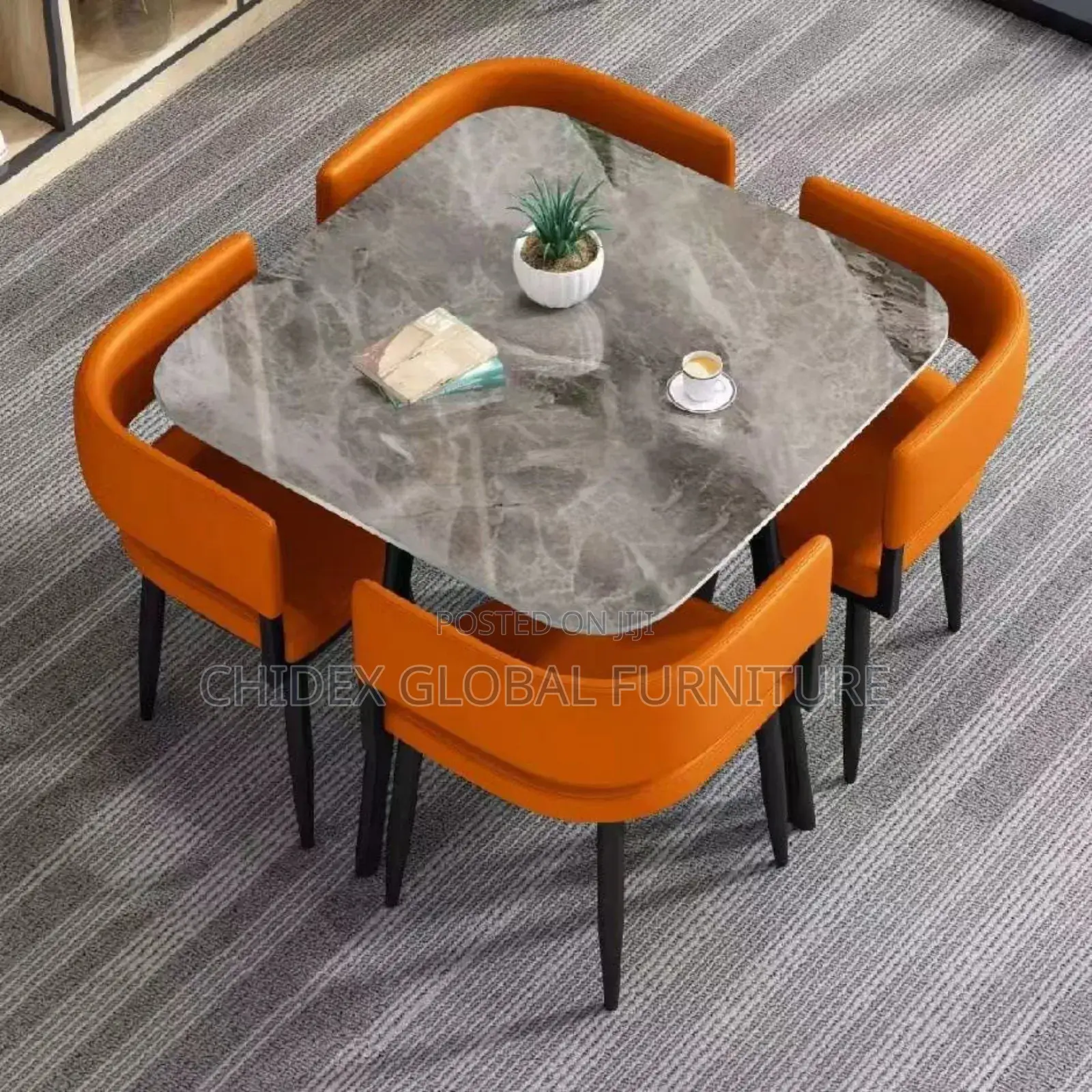 Simple Marble Top Dining Table Sets Available In Different Colors