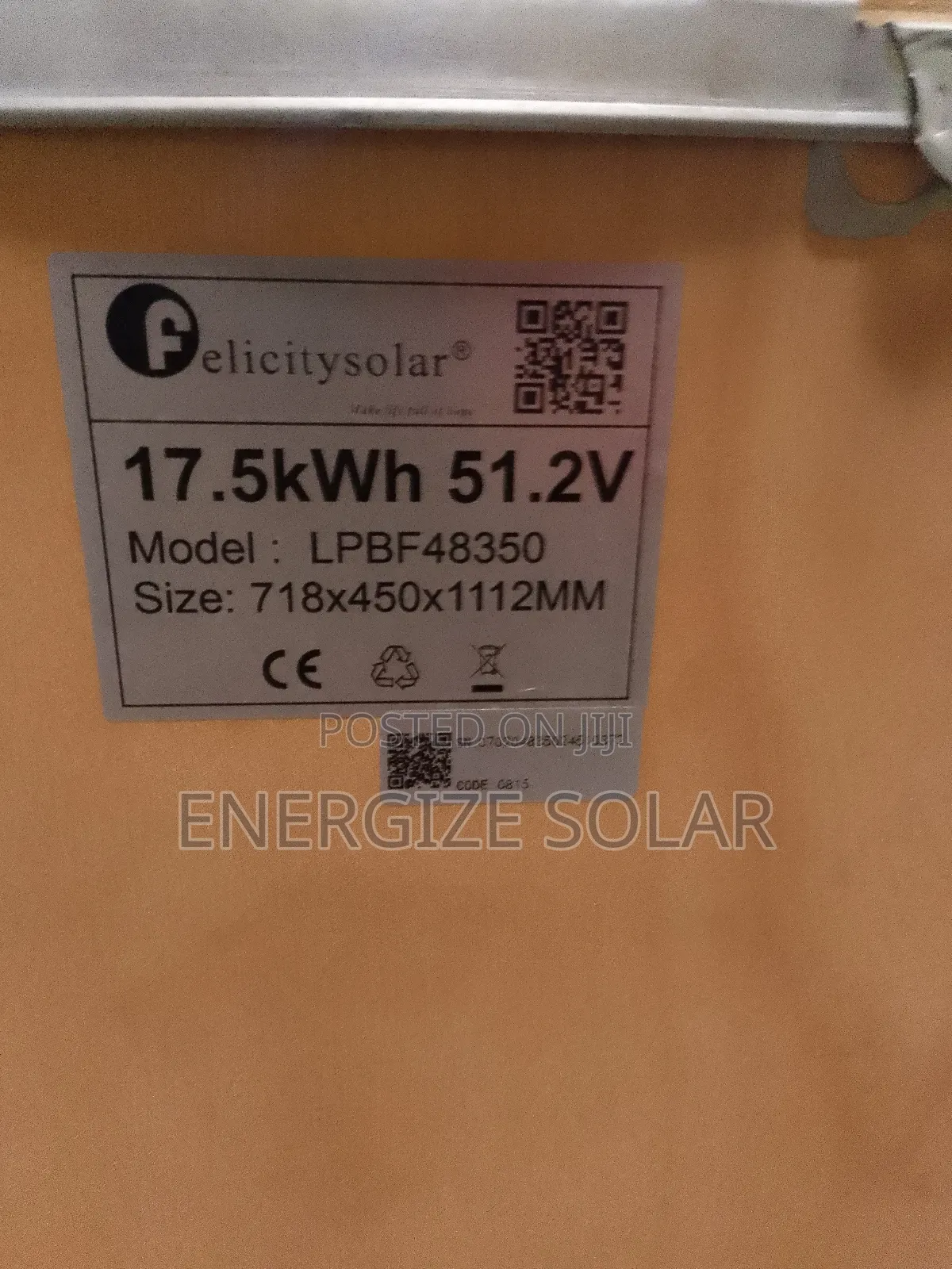 17.5kw 51.2v Felicity Deep Cycle Lithium Battery