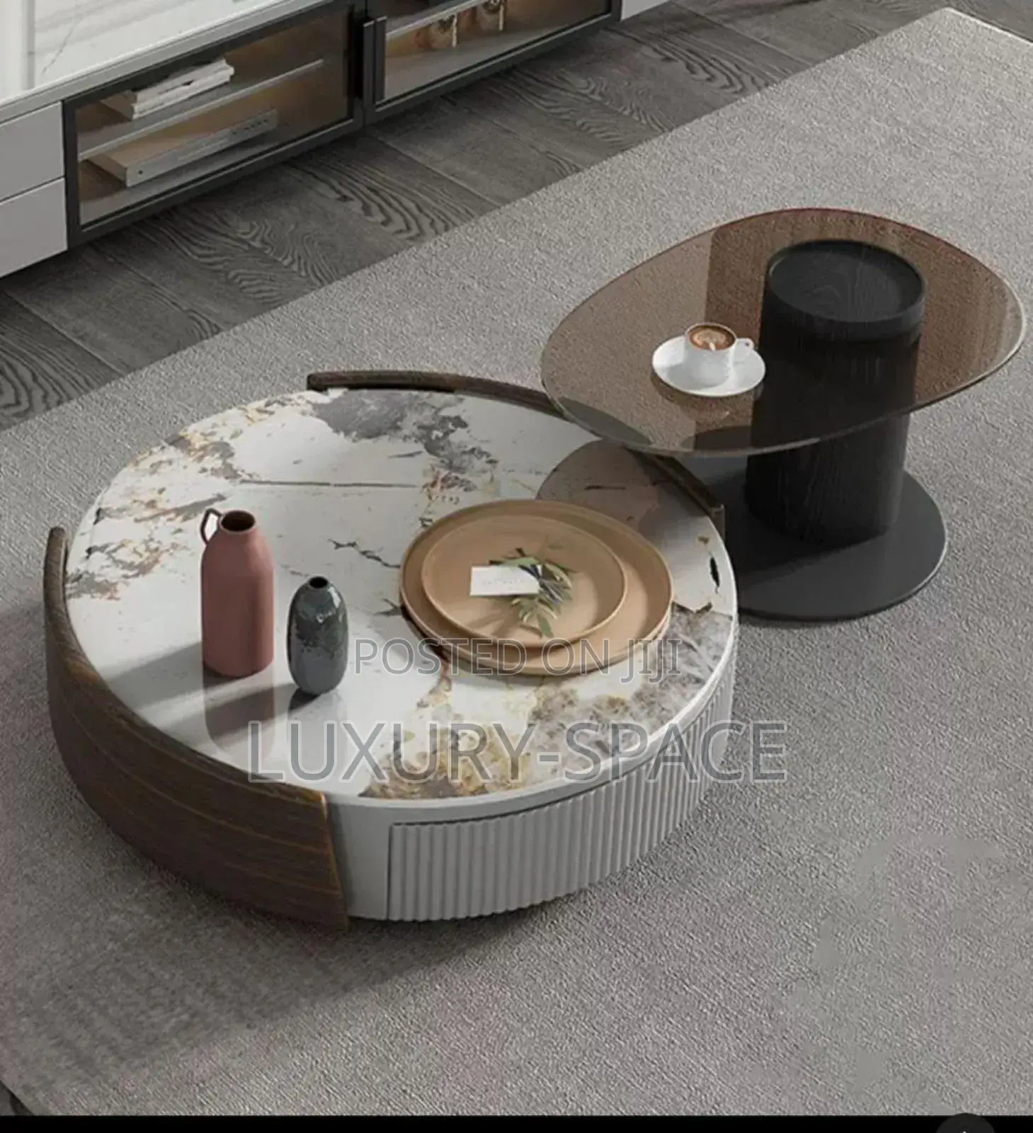 Modern Luxury Marble Center Table Set