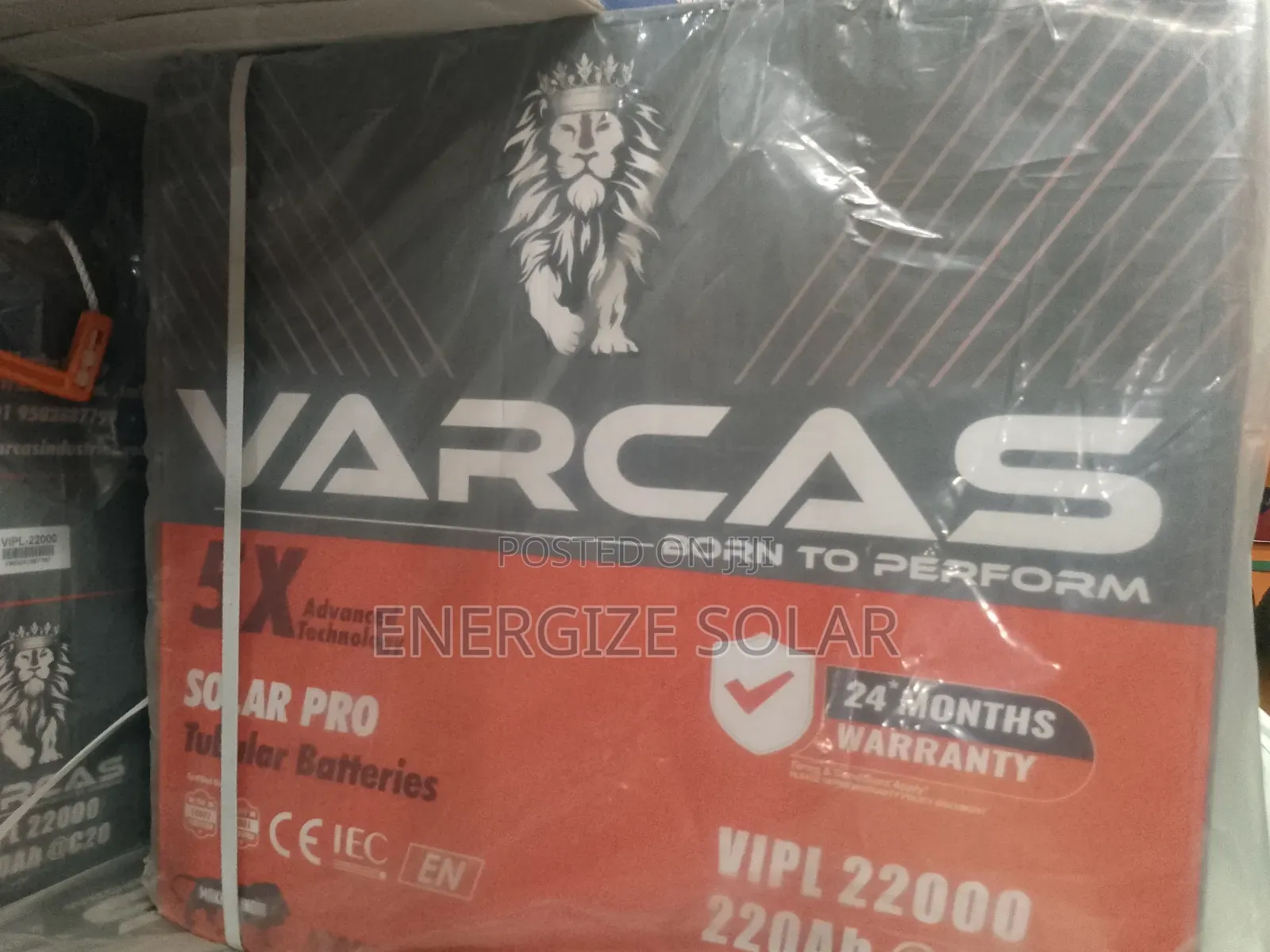 2 Years Warranty Varcas 220ah Tubular Battery