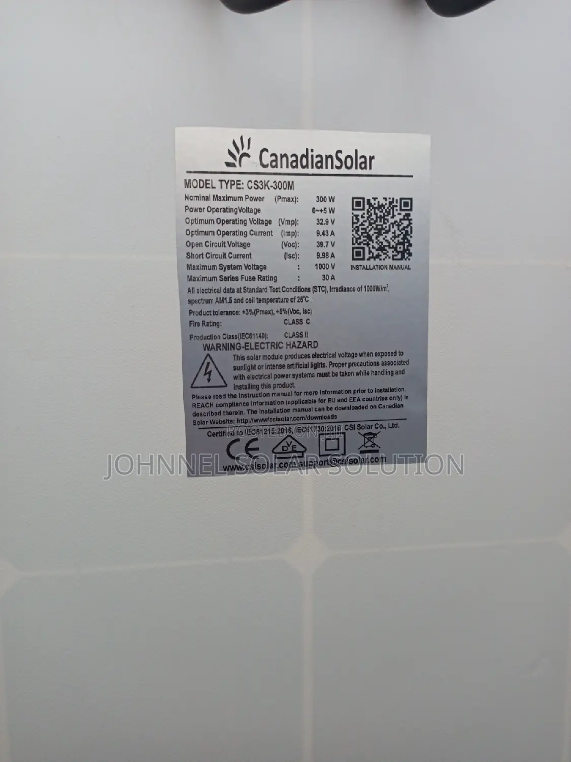 300w 72cells Canadian Solar Panel Mono