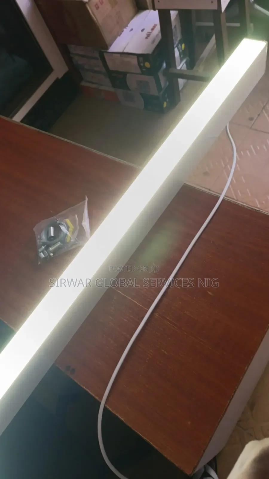 40w Office Drop Fittings Linear Light White Frame 