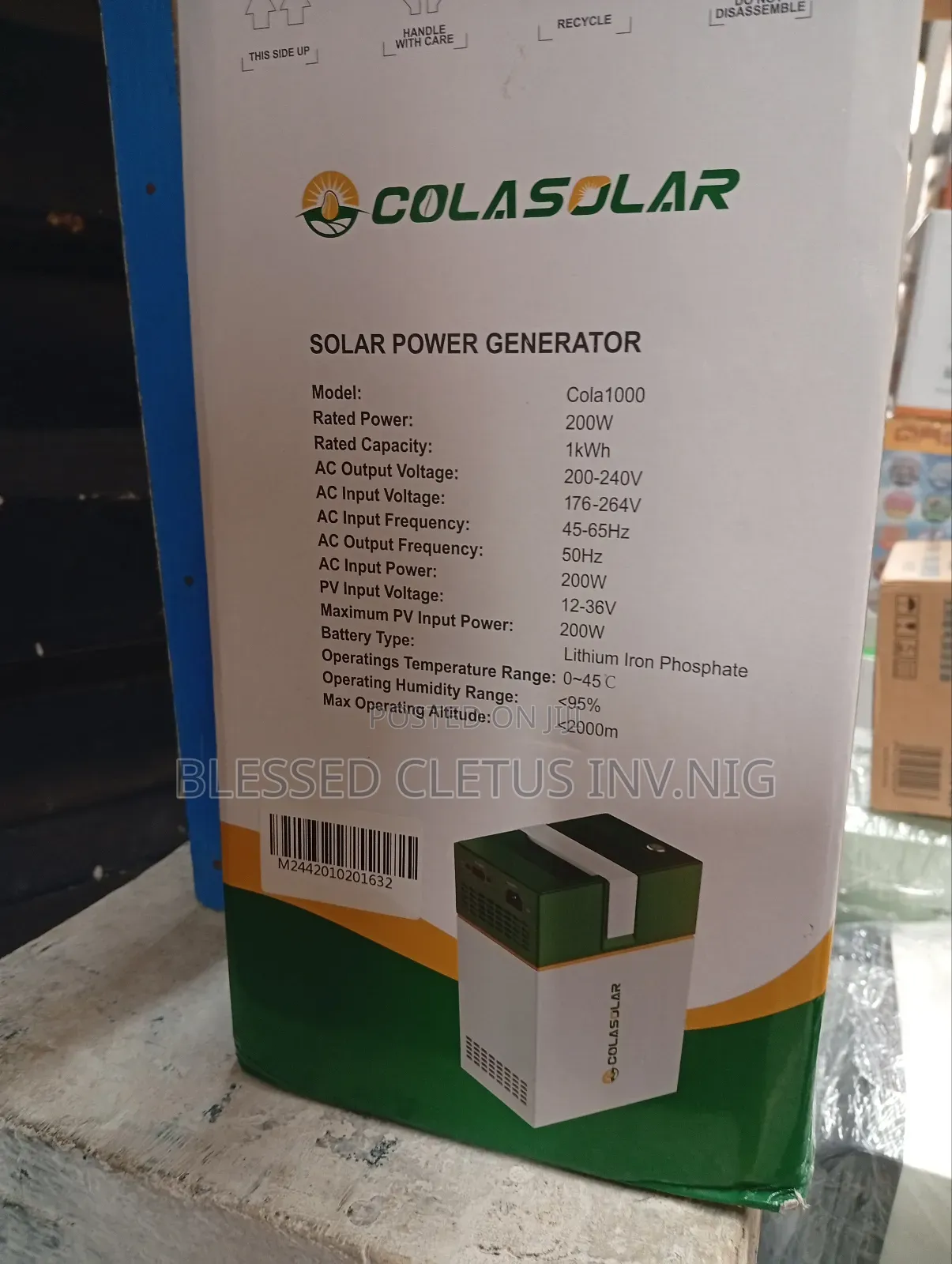 Cola Solar Generator 2kw It Powers Inverter AC
