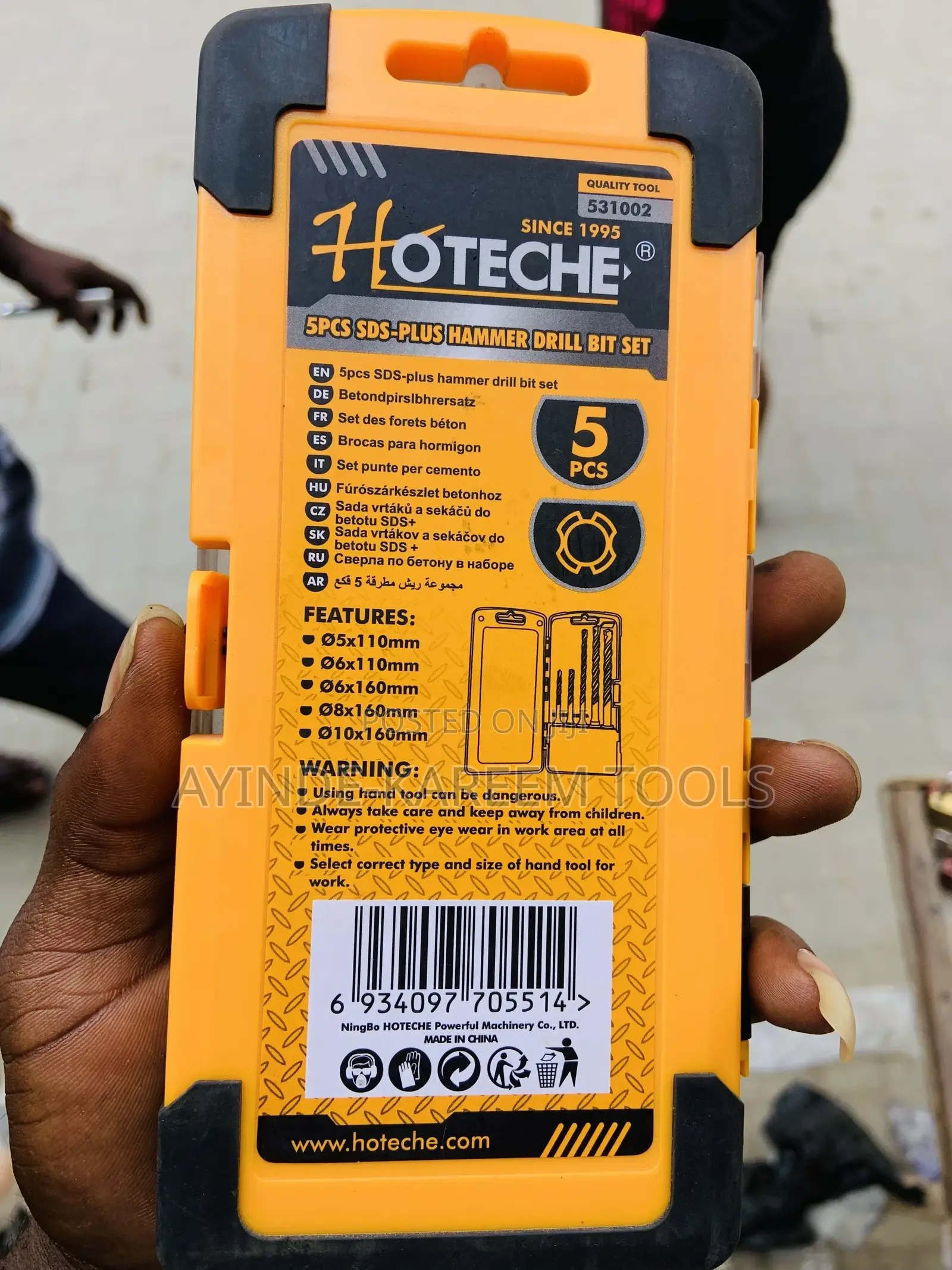 5pcs Sds-plus Hammer Drill Bit Set (5-10x160mm)