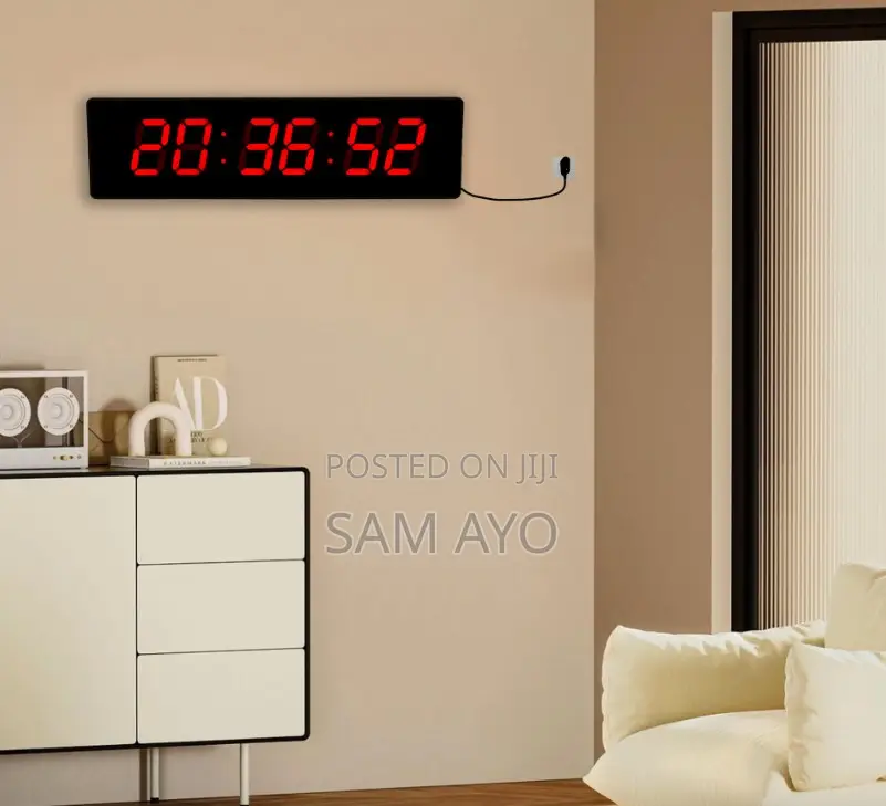 LED Digital Clock - 49cm X 13cm X 3cm